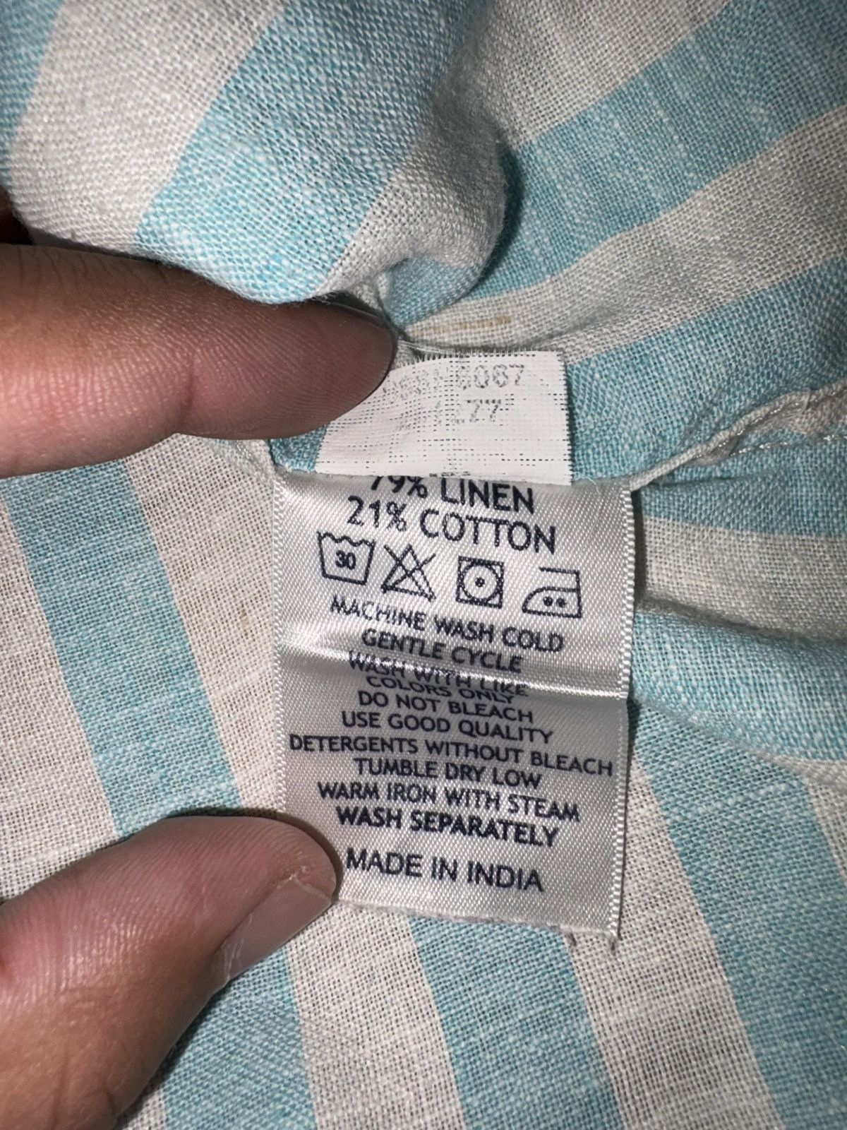 Polo Ralph Lauren U.S.P.A Striped Linen Blend Shirt Tailored Fit Size US XS / EU 42 / 0 - 10 Thumbnail