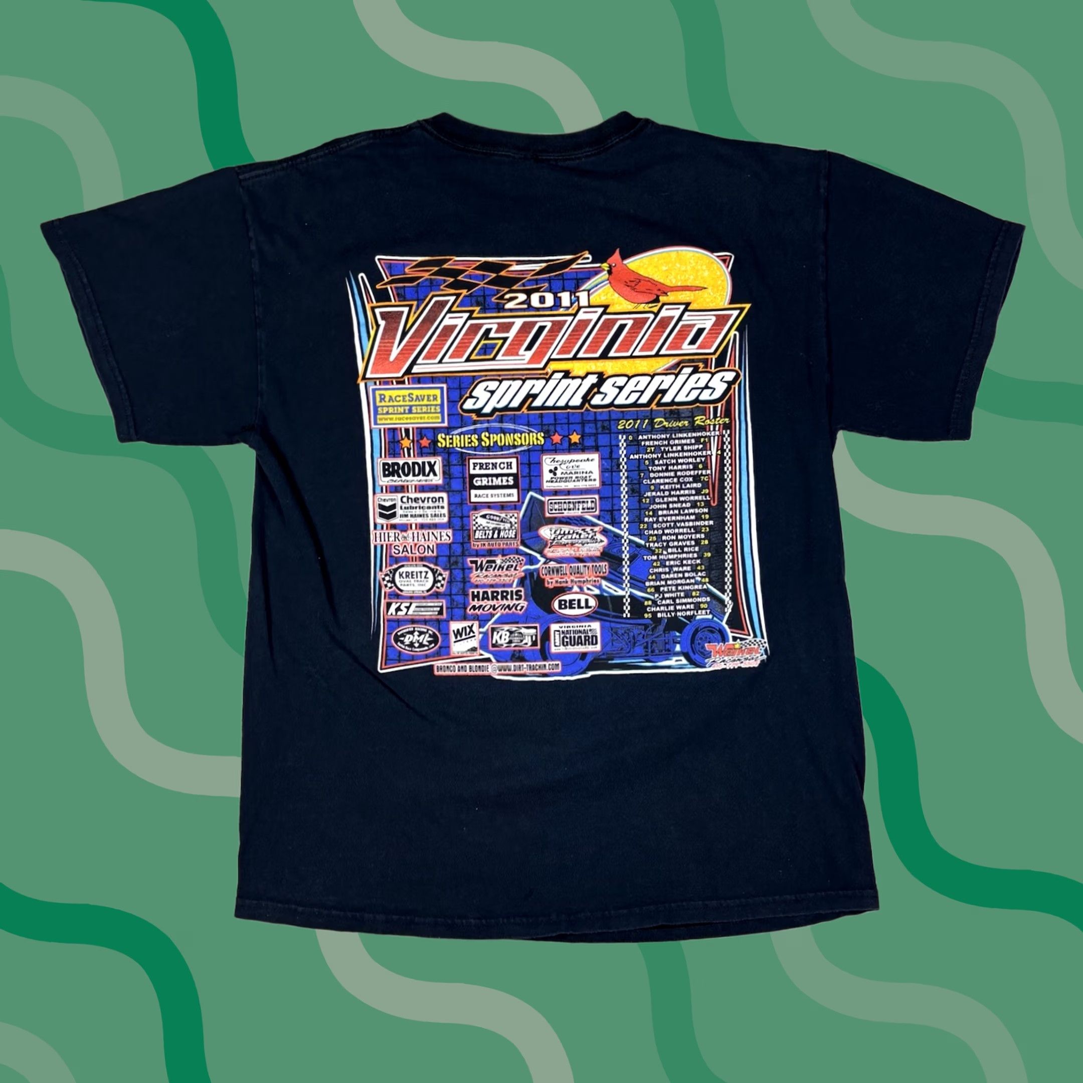 Vintage VINTAGE Sprint Car Racing T Shirt Black L Men Shirt 90s Retro Sports Graphic Print Crew Neck Short Sleeve Size US L / EU 52-54 / 3 - 1 Thumbnail