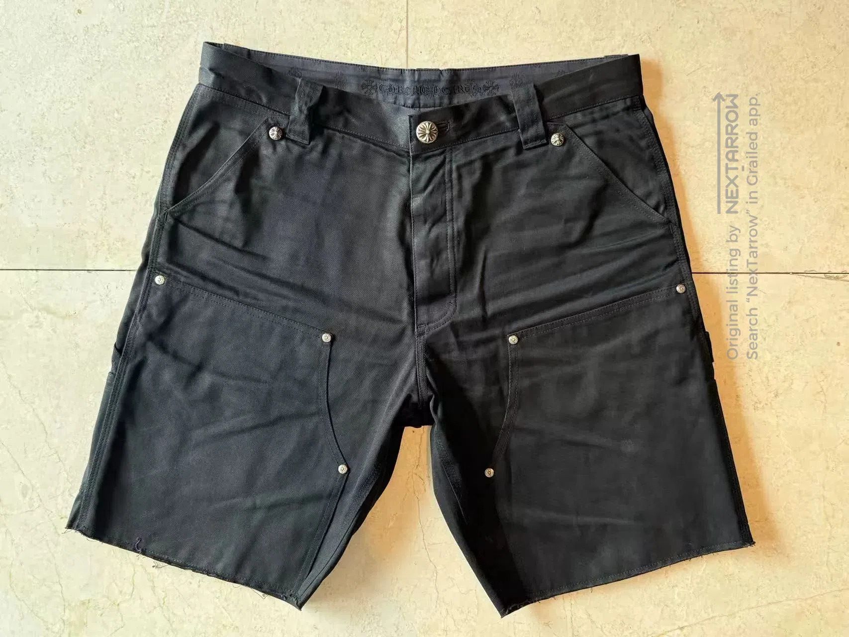 Chrome Hearts Chrome Hearts Black Cargo Shorts with Studs. Size US 36 / EU 52 - 1 Thumbnail