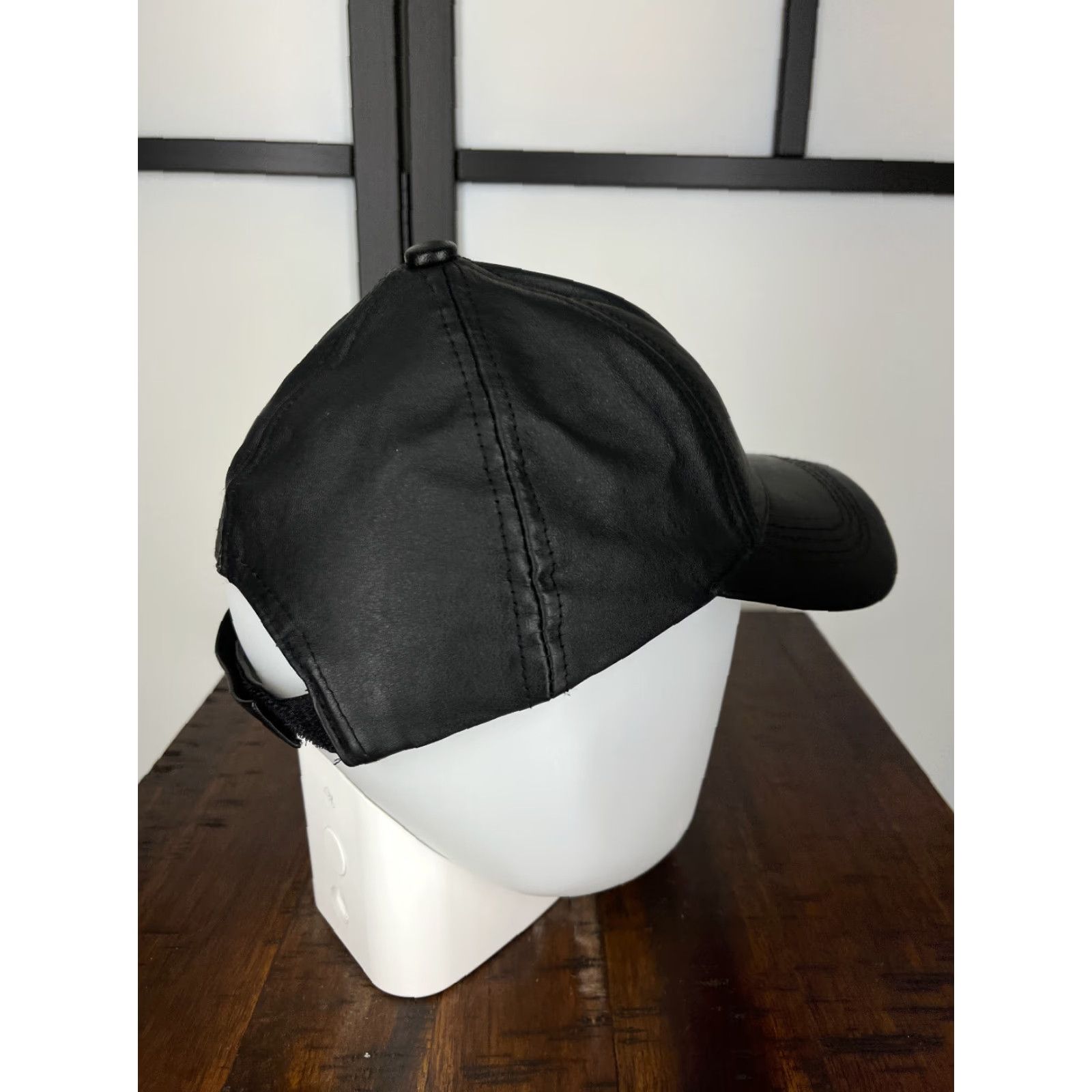Vintage VINTAGE Winner Hat Cap Strap Back Adult One Size Black Leather 70s Made USA Size ONE SIZE - 7 Thumbnail