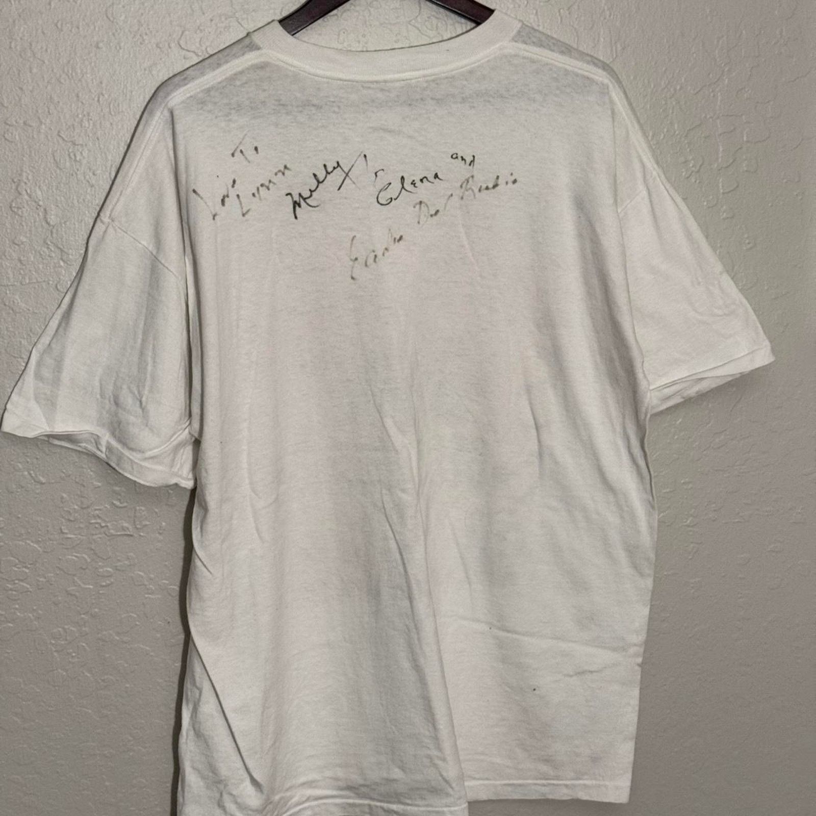 Hanes 1990 the del rubio triplets shirt autographed xl Size US XL / EU 56 / 4 - 6 Thumbnail