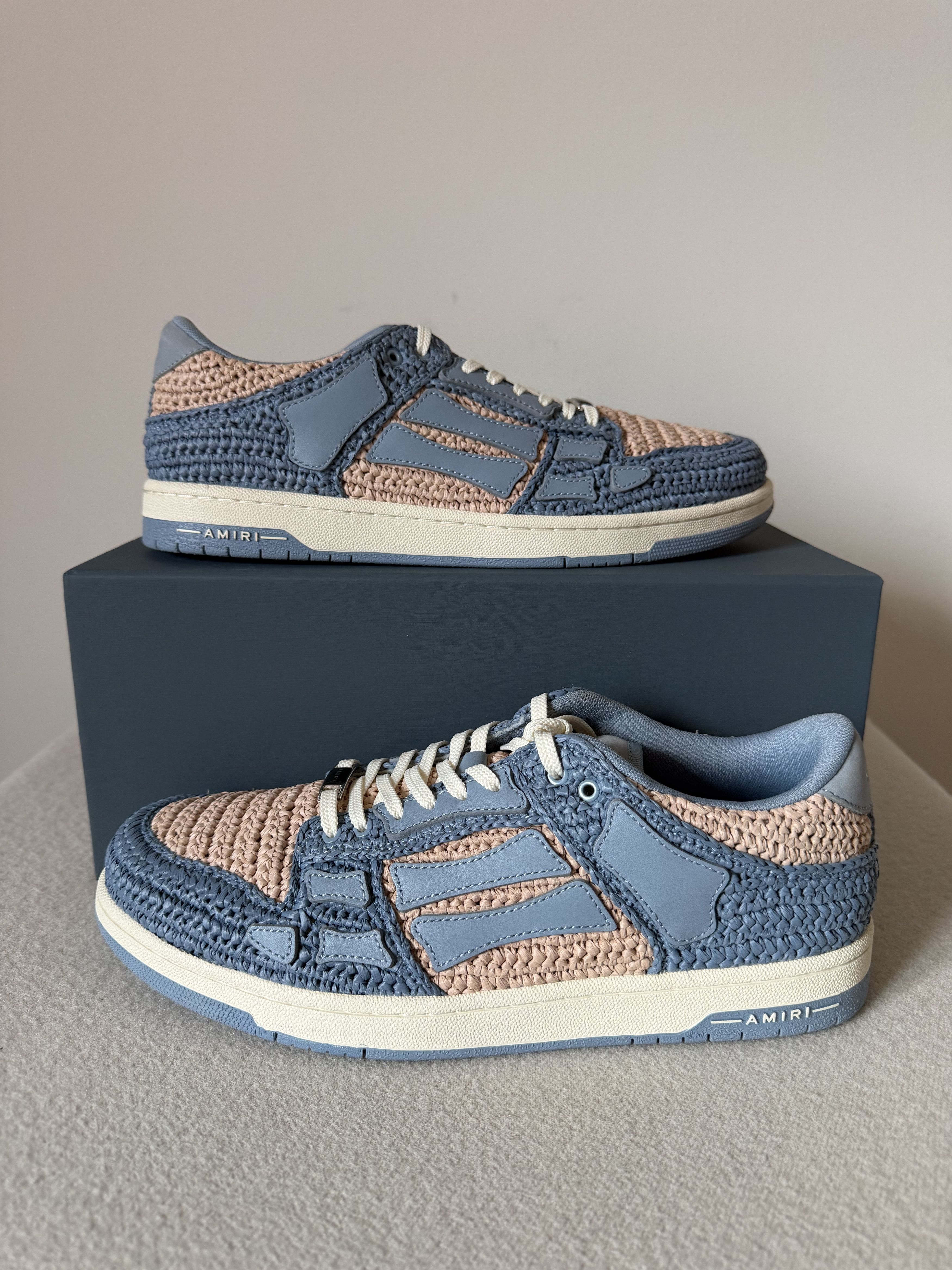 Amiri Amiri Raffia Skel Top Low in Blue Size US 12 / EU 45 - 2 Thumbnail