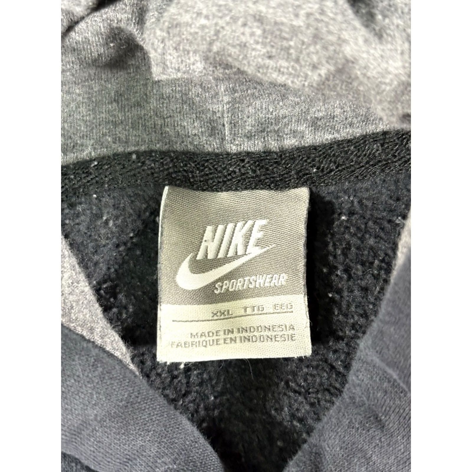 Nike VINTAGE Nike Swoosh Pullover Hoodie Sweatshirt Black Grey • Men’s Size XXL Hoodie Nike Air 90s Sports USA Mens Size US XXL / EU 58 / 5 - 3 Thumbnail