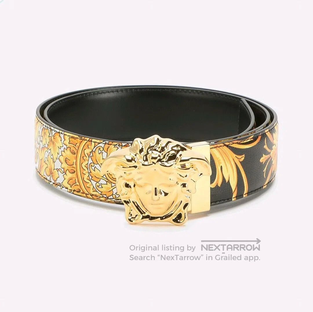 Versace Versace Baroque Print Medusa Logo Belt. Size ONE SIZE - 1 Thumbnail