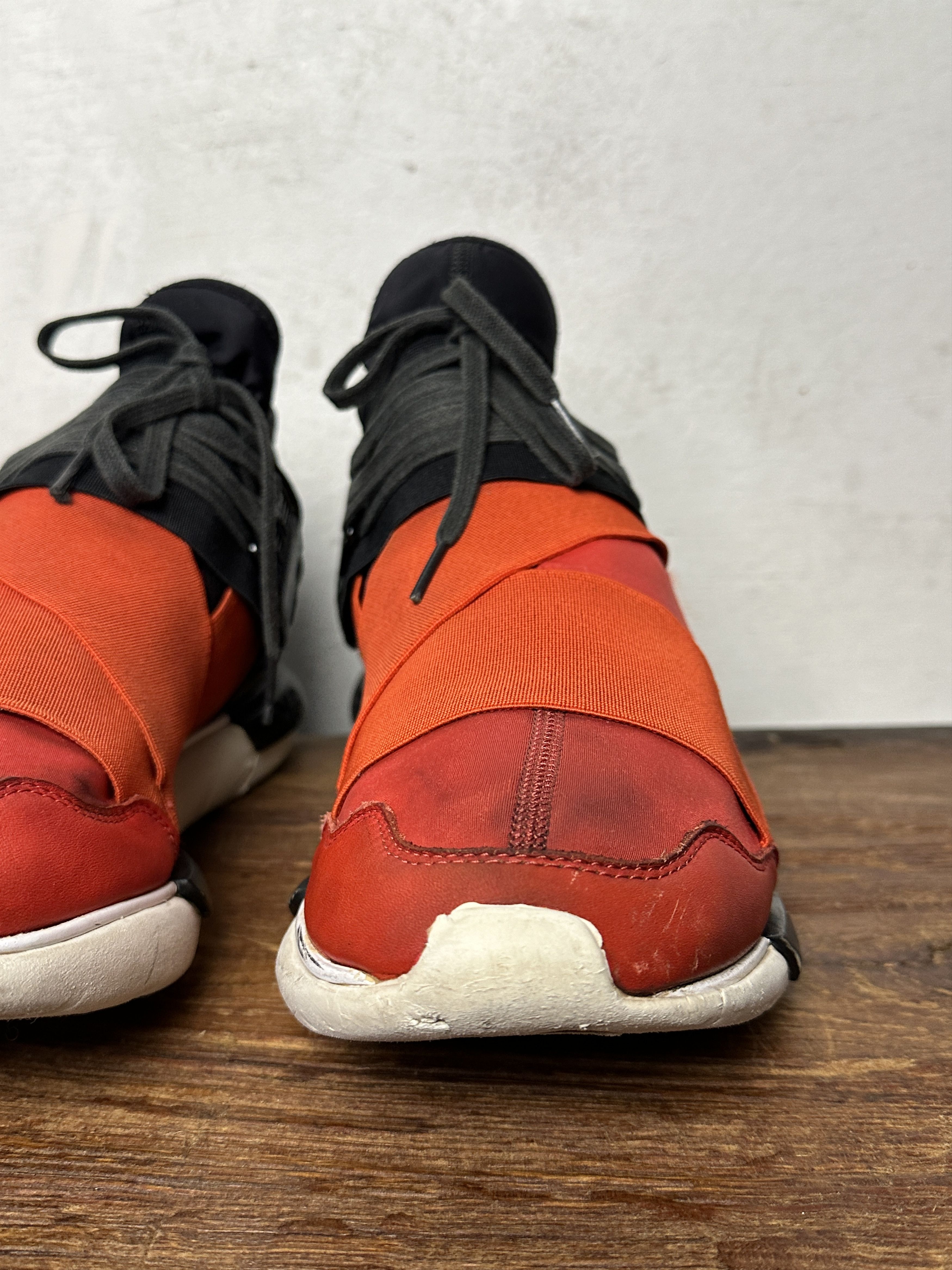 Adidas Y-3 Qasa High Red Black Size US 11.5 / EU 44-45 - 8 Thumbnail