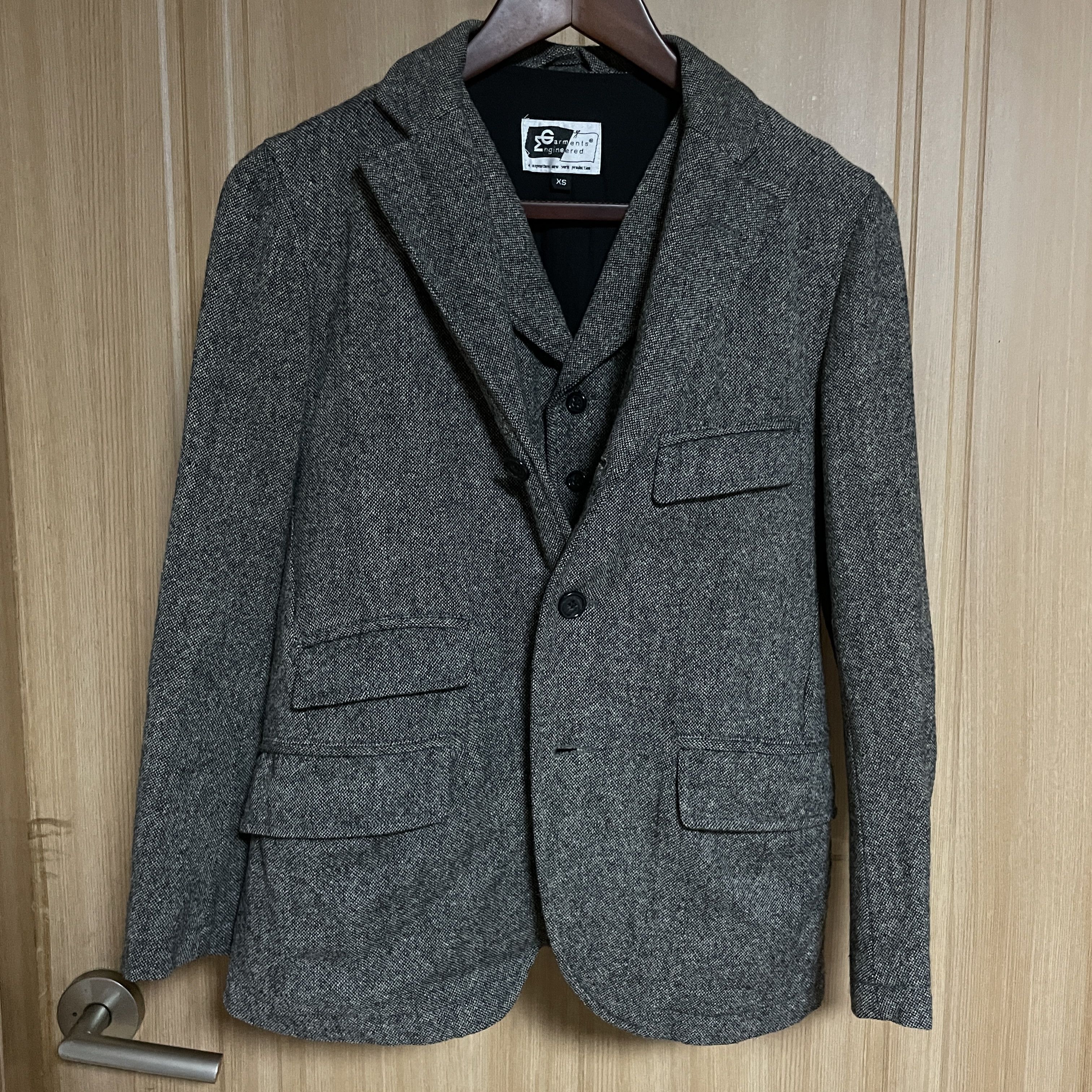 Engineered Garments Engineered Garments Hompespun wool Jacket Vest setup Size 34R - 1 Thumbnail