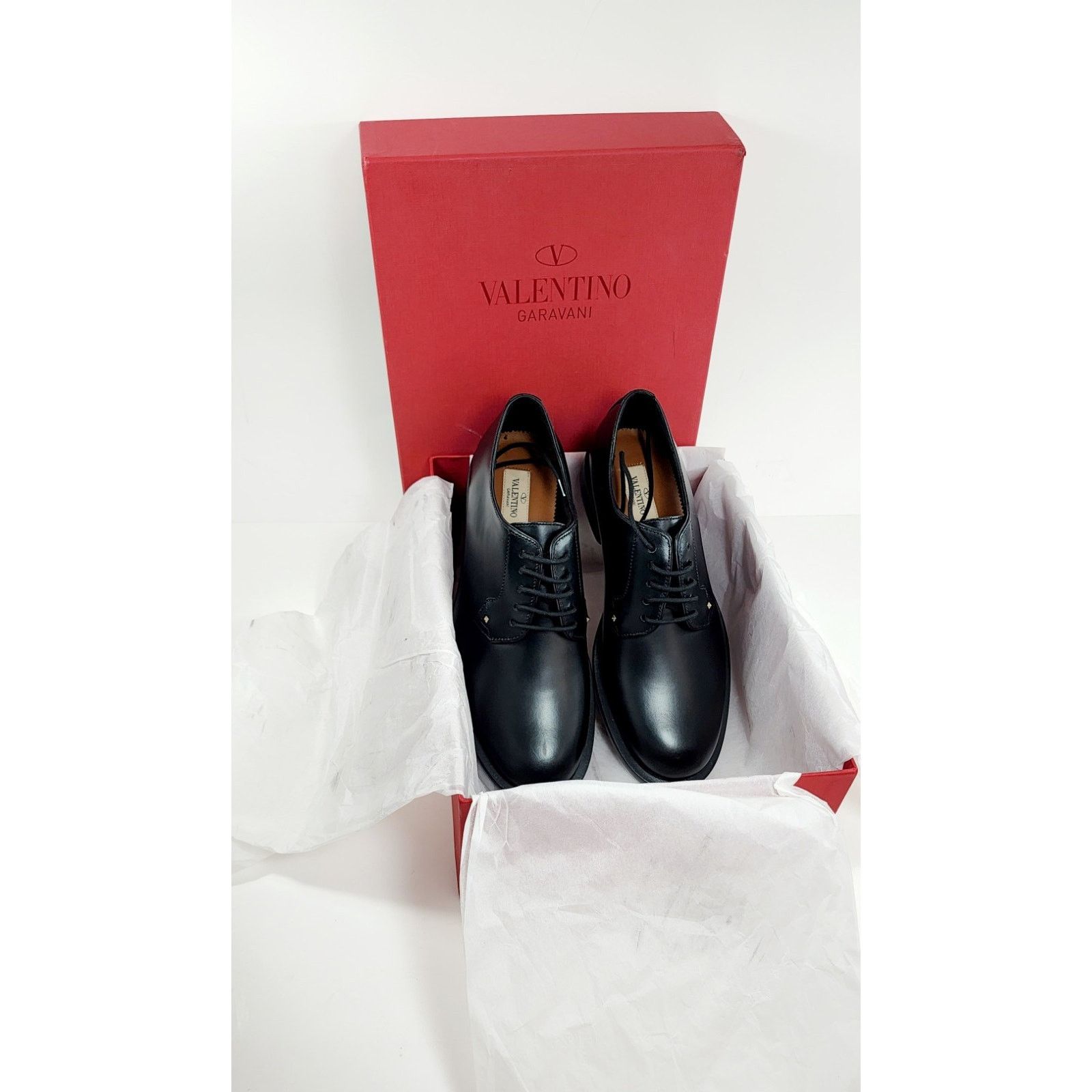 Valentino $825 VALENTINO GARAVANI Leather Derby US8.5 EU38.5 Rockstud. Size US 8.5 / IT 38.5 - 19 Thumbnail