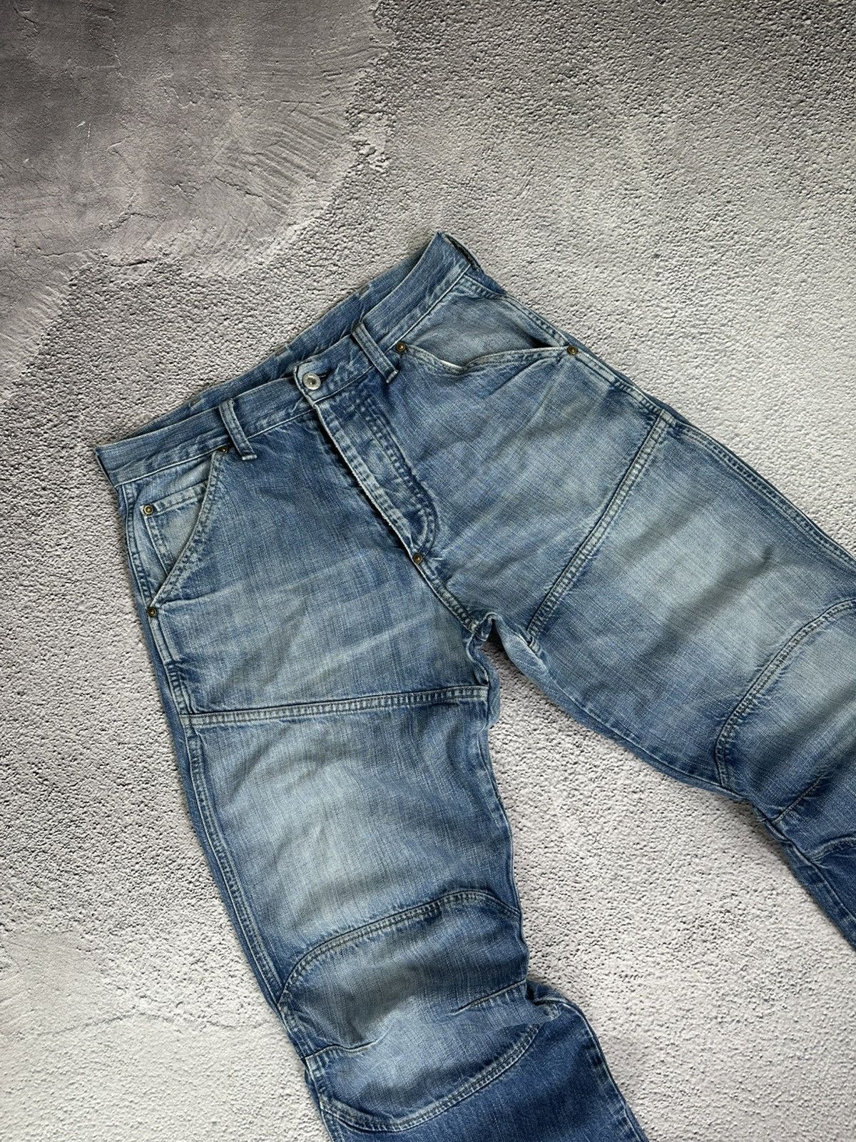 G-Star × Vintage G-Star RAW 3D Arc Denim Jeans Distressed Workwear Style Size US 30 / EU 46 - 3 Thumbnail