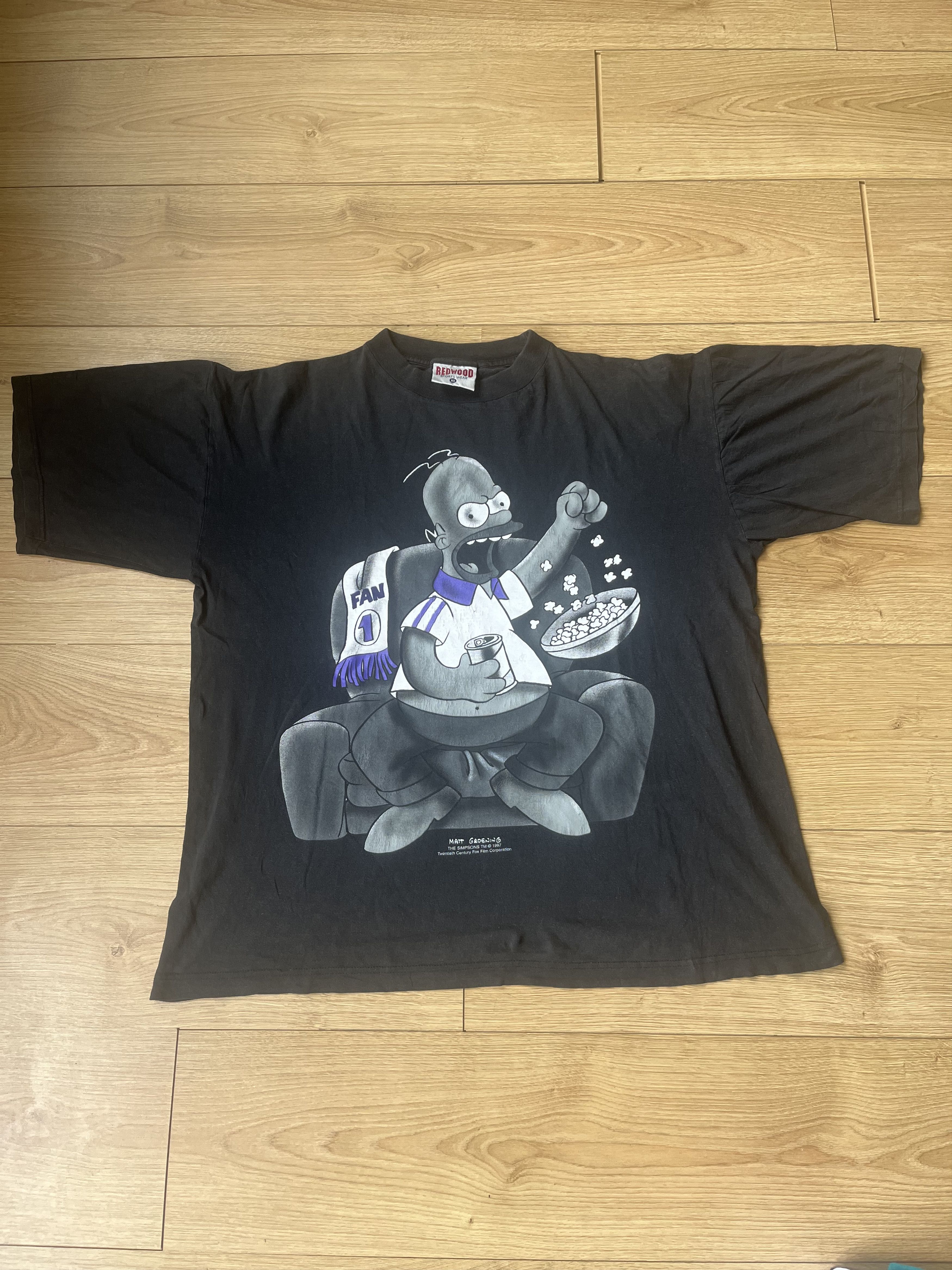 The Simpsons Vintage “1997 Homer Soccer” T-shirt Size US XL / EU 56 / 4 - 2 Thumbnail
