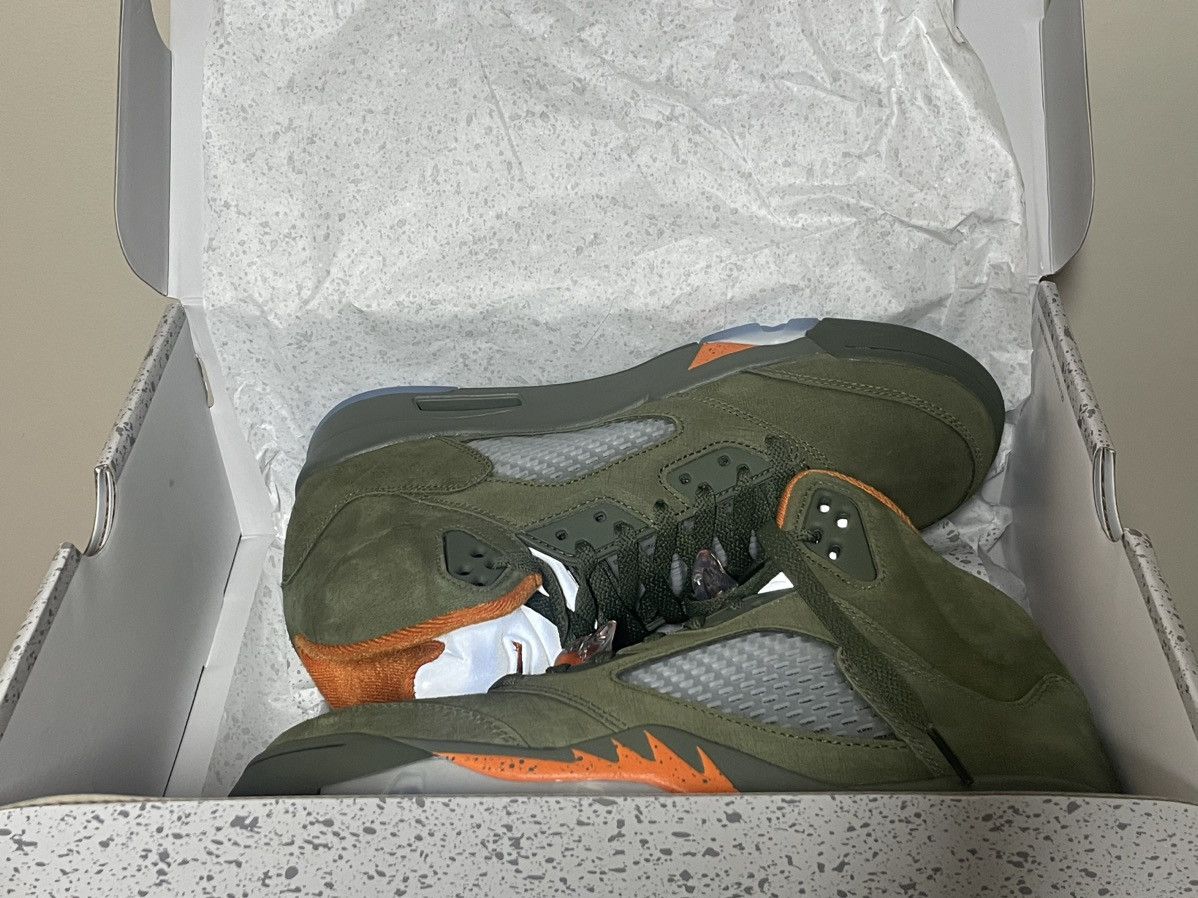 Jordan Brand × Nike Air Jordan 5 retro Olive Size US 9 / EU 42 - 3 Thumbnail