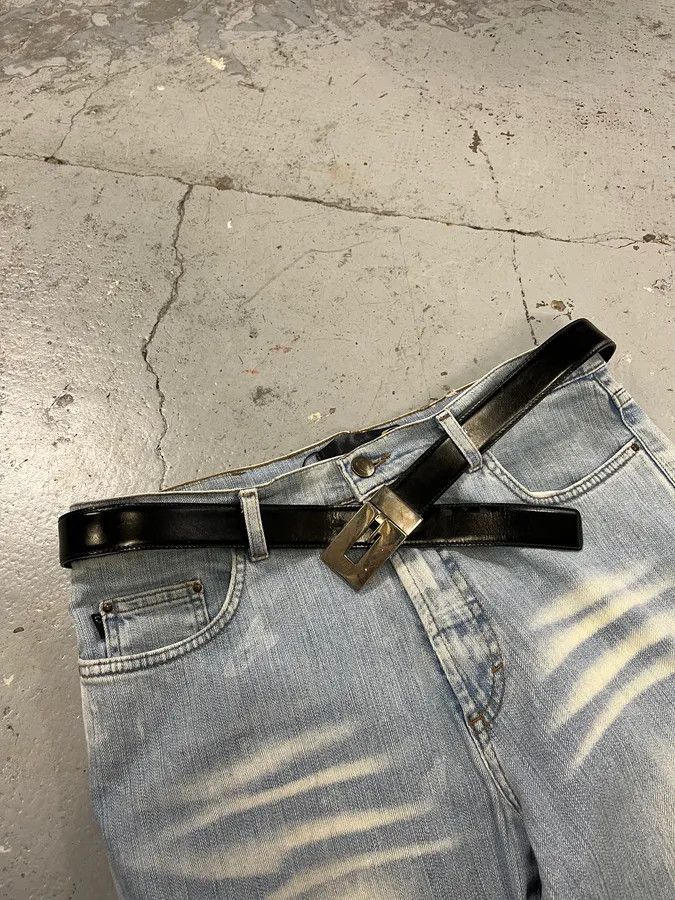 Gucci 2000s Gucci G Logo Black Leather Belt Size ONE SIZE - 3 Thumbnail