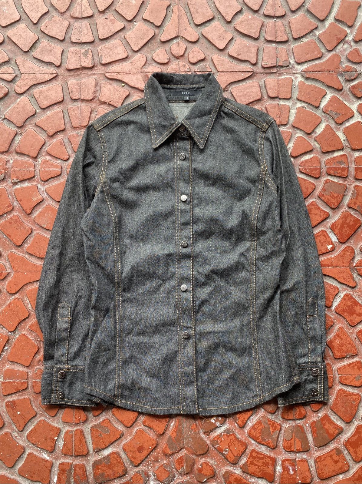 Gucci 2000s - GUCCI TOMFORD SLIM DENIM SLEEVES Size XS / US 0-2 / IT 36-38 - 1 Thumbnail