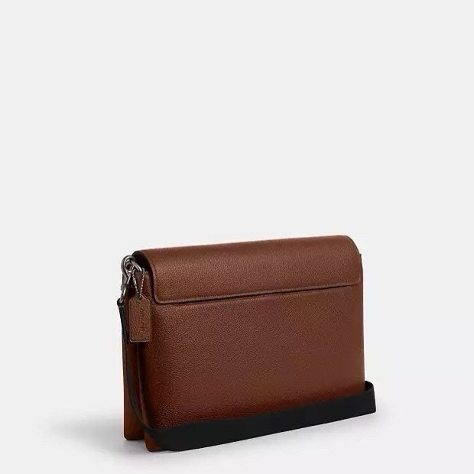 Coach NWT COACH Caleb Messenger Bag Gunmetal/Saddle CY768 Leather Size ONE SIZE - 5 Thumbnail