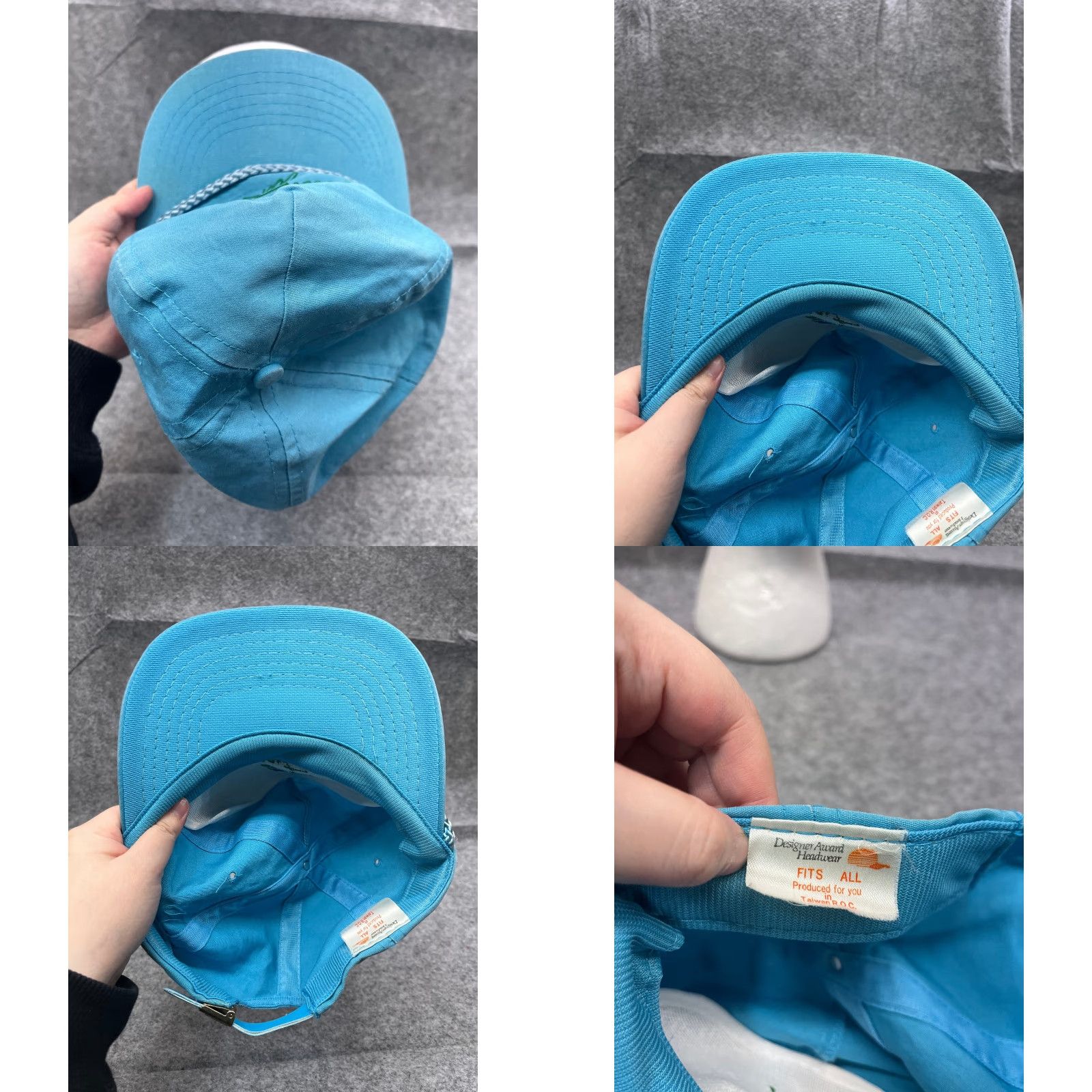 Vintage VINTAGE Desert Lakes Hat Cap Strap Back Adult Small Blue Cotton Golfer Rope 90s Size ONE SIZE - 8 Thumbnail