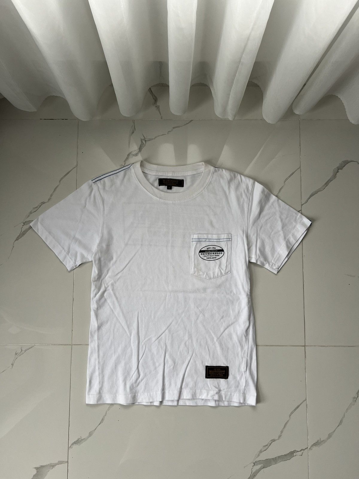Neighborhood × Vintage 90's NEIGHBORHOOD RARE RETRO Y2K BIG DOUBLE SIDE LOGO TEE Size US S / EU 44-46 / 1 - 2 Thumbnail