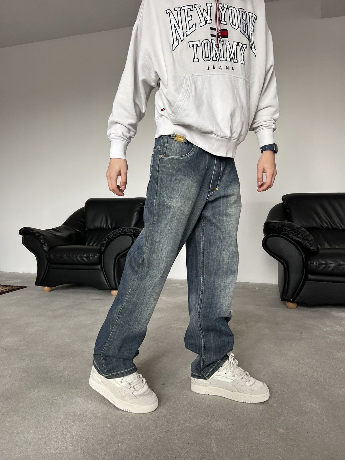 JNCO Vintage Karl Kani Jeans Baggy Fit Size US 28 / EU 44 - 14 Thumbnail