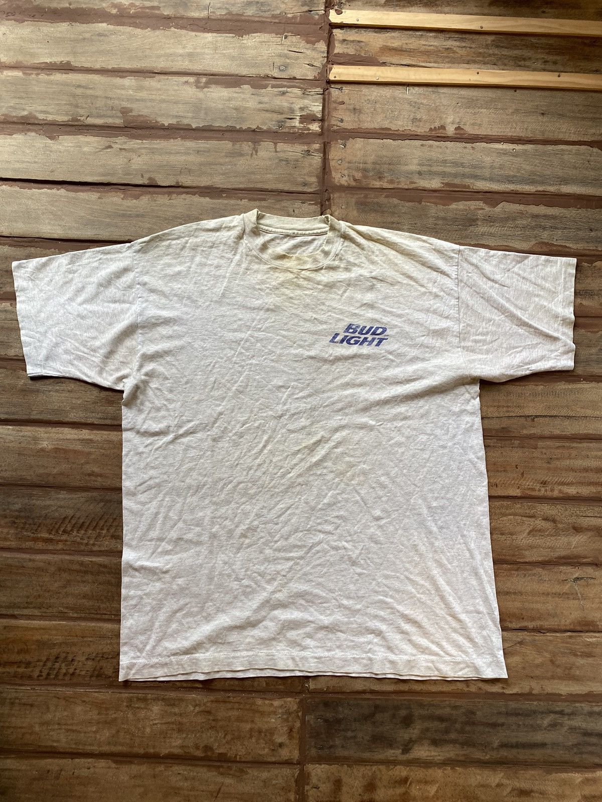 Budweiser × Vintage Vintage 1990s Bud Light T Shirt Size US XL / EU 56 / 4 - 1 Thumbnail