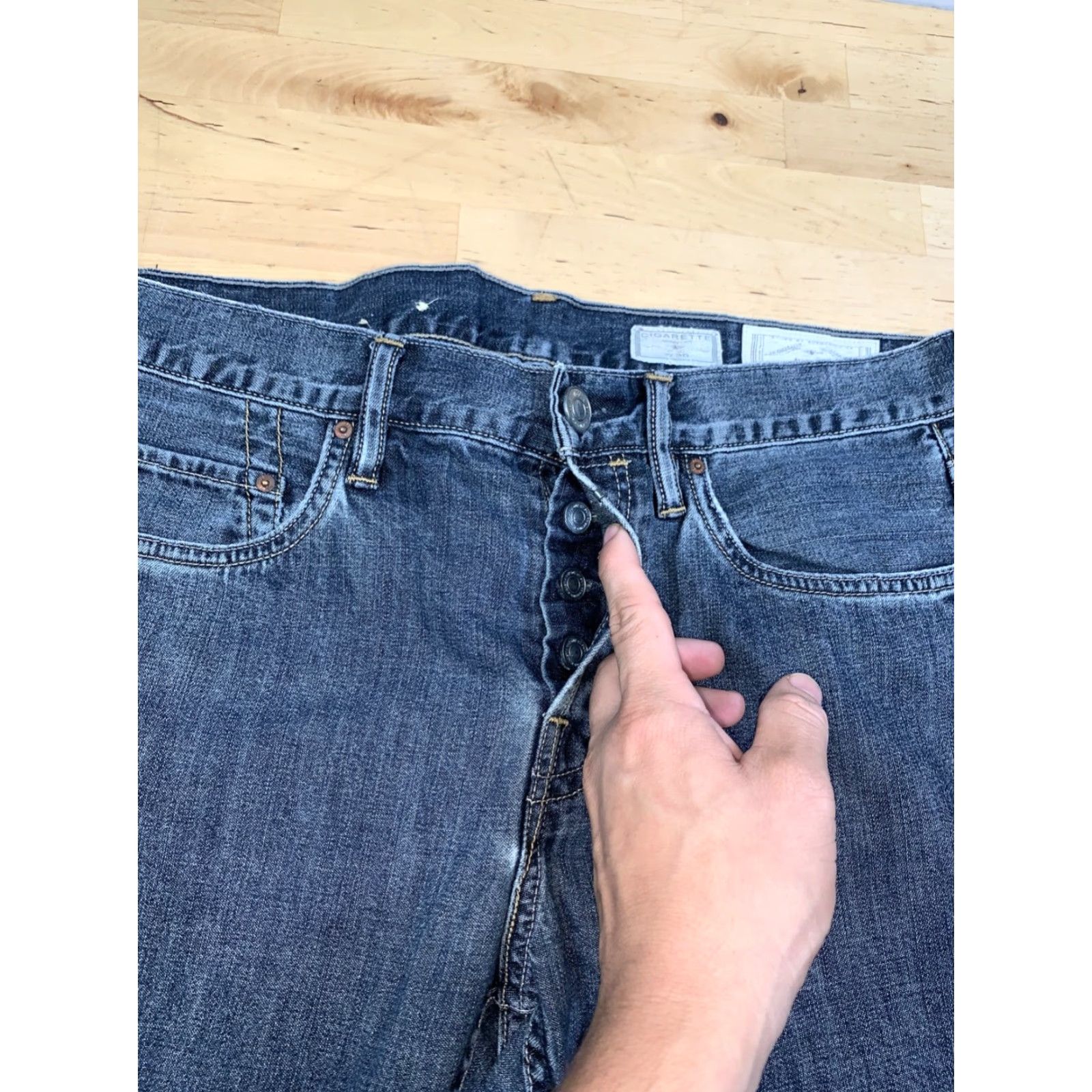 Allsaints AllSaints Cigarette Jeans Mens 30x27 Blue Casual Straight Regular 12301 Size US 30 / EU 46 - 4 Thumbnail