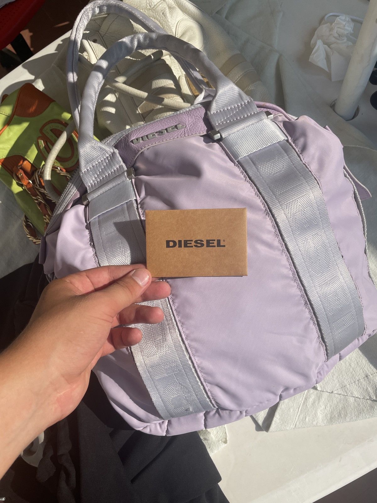 Diesel NEW DIESEL Y2K PURPLE NYLON HAND BAG Size ONE SIZE - 10 Thumbnail
