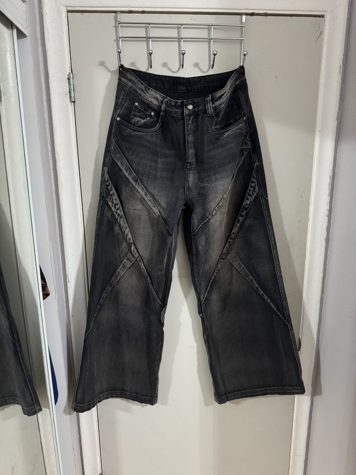 Japanese Brand Black faded wash denim Size US 32 / EU 48 - 1 Thumbnail