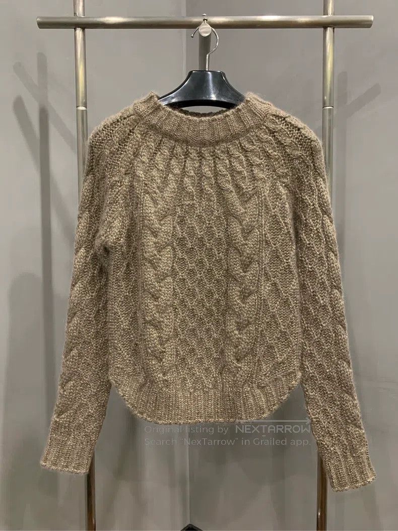 Saint Laurent Paris Mohair gold thread sweater