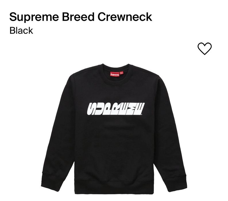 Supreme Supreme Breed Black Crewneck | Grailed
