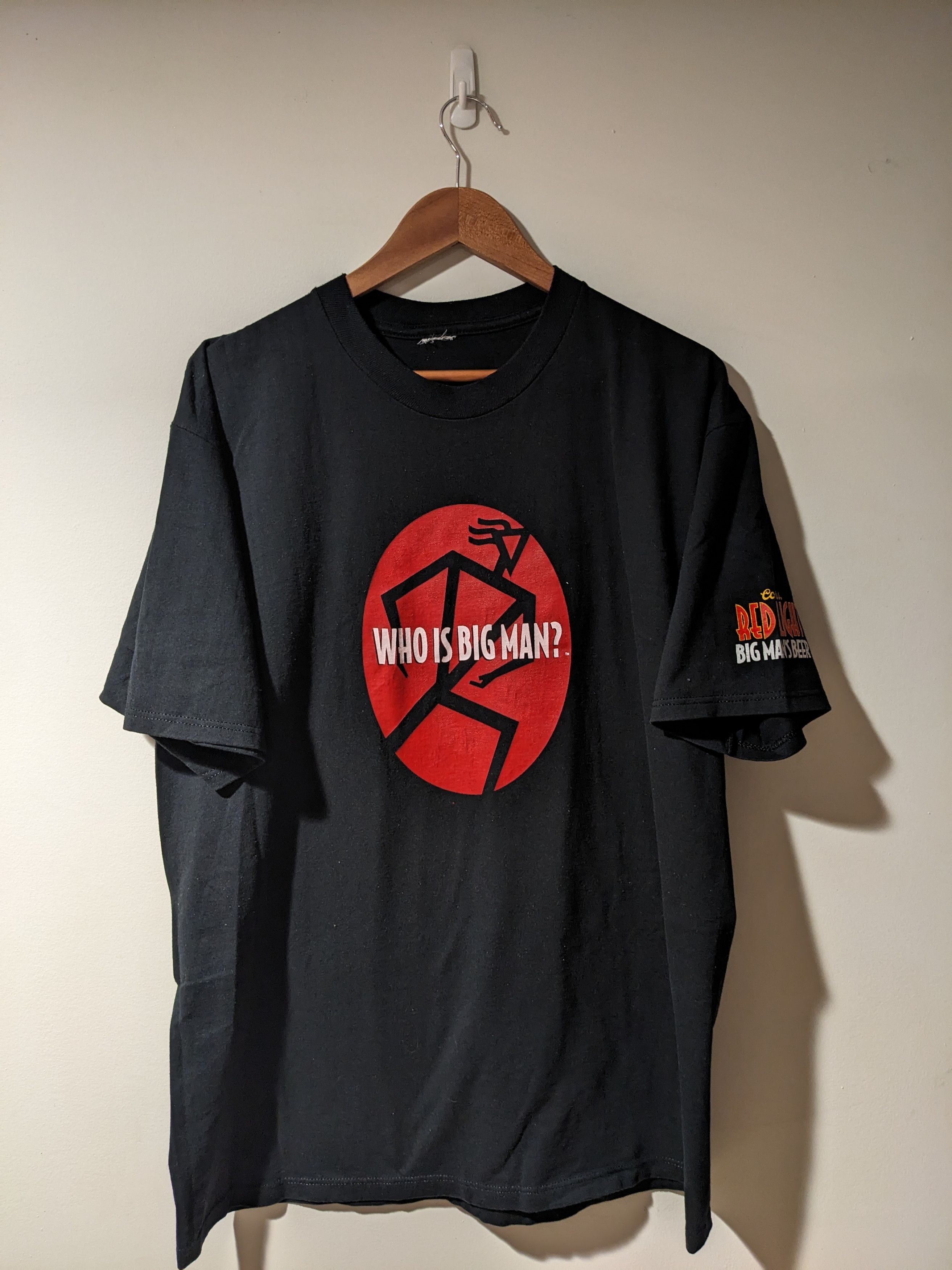 Fruit Of The Loom × Vintage Vintage 90s Coors Red Light Big Man's Beer Who Big T-Shirt Size US XL / EU 56 / 4 - 1 Thumbnail