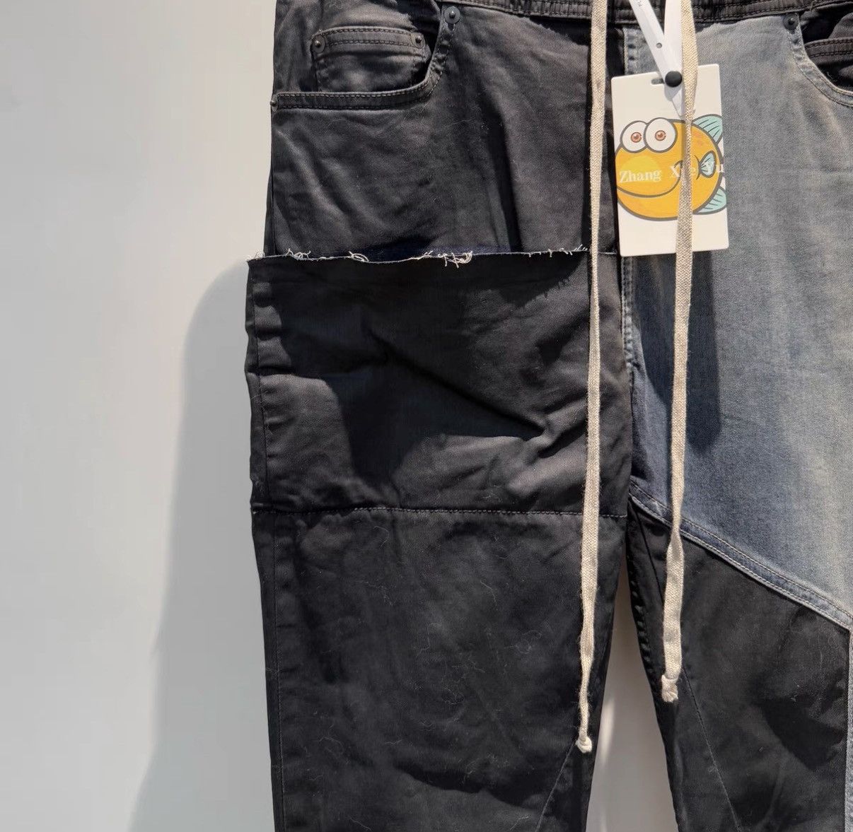 Rick Owens Rick Owens DRKSHDW Waxed Denim Paneled Classic Cargo Pants Size US 38 / EU 54 - 3 Thumbnail