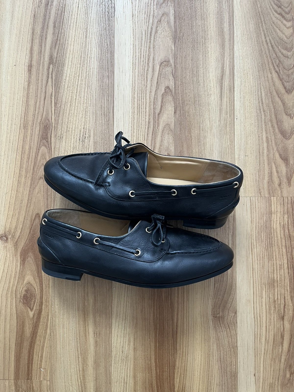 Bally Bally Pathy Plume Loafer Boat Shoes Leather Black Size US 7 / EU 40 - 1 Thumbnail