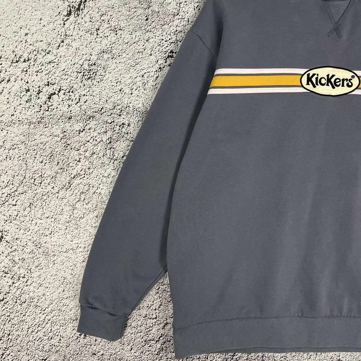 Kickers × Vintage Vintage Kickers Yellow/White basic Striped Sweatshirt Size US M / EU 48-50 / 2 - 10 Thumbnail