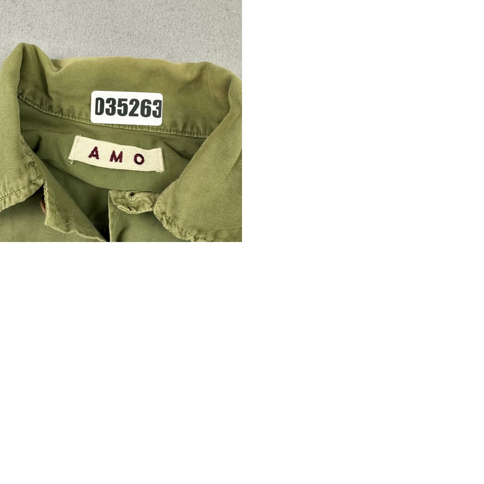 AMO AMO Jacket Women's Field Cotton Green Distressed Utility Pockets Collared Full Zip Small Chore Outdoor Fall Winter Size S / US 4 / IT 40 - 9 Thumbnail