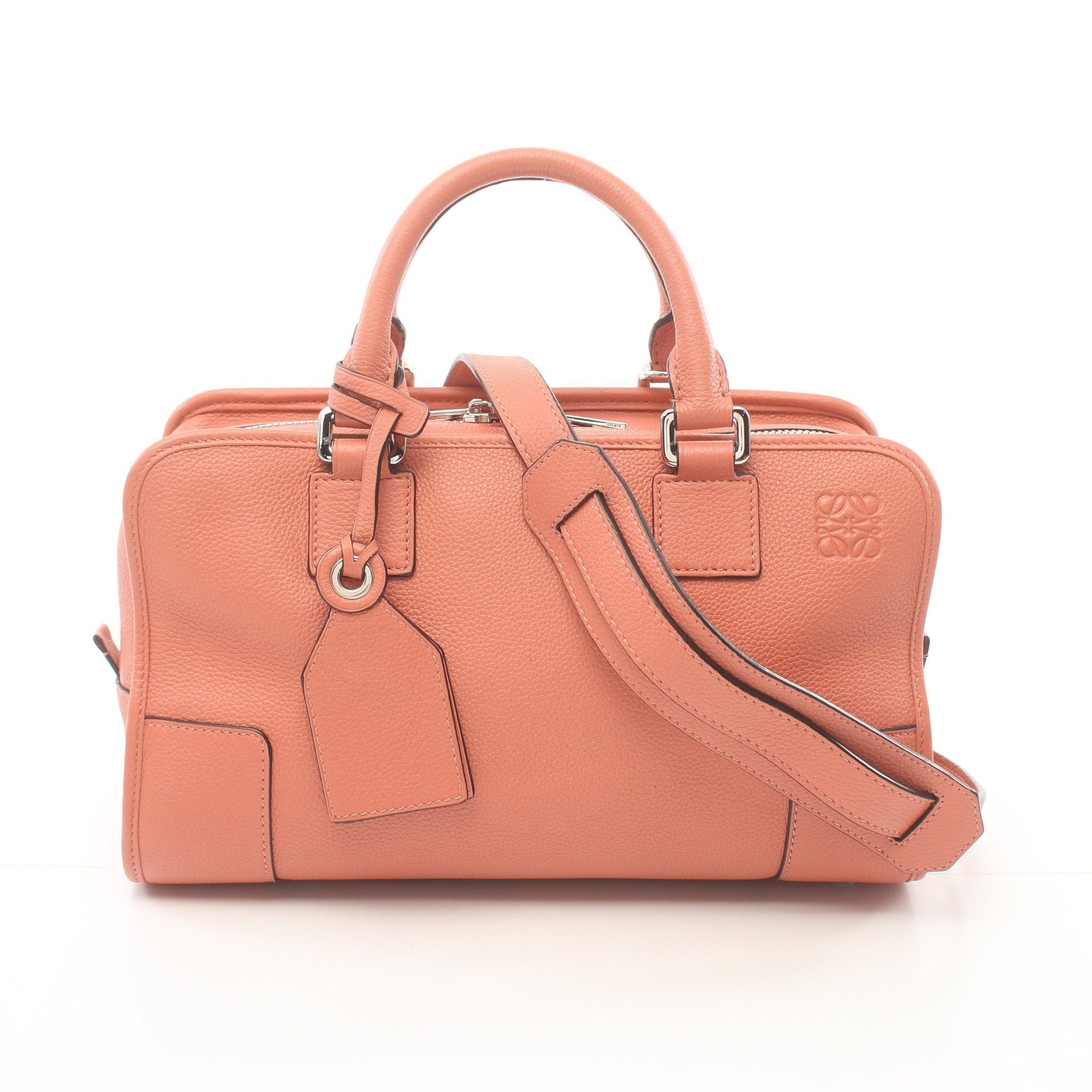 Loewe Loewe Amazona28 Handbag Leather Coral Orange Size ONE SIZE - 1 Thumbnail