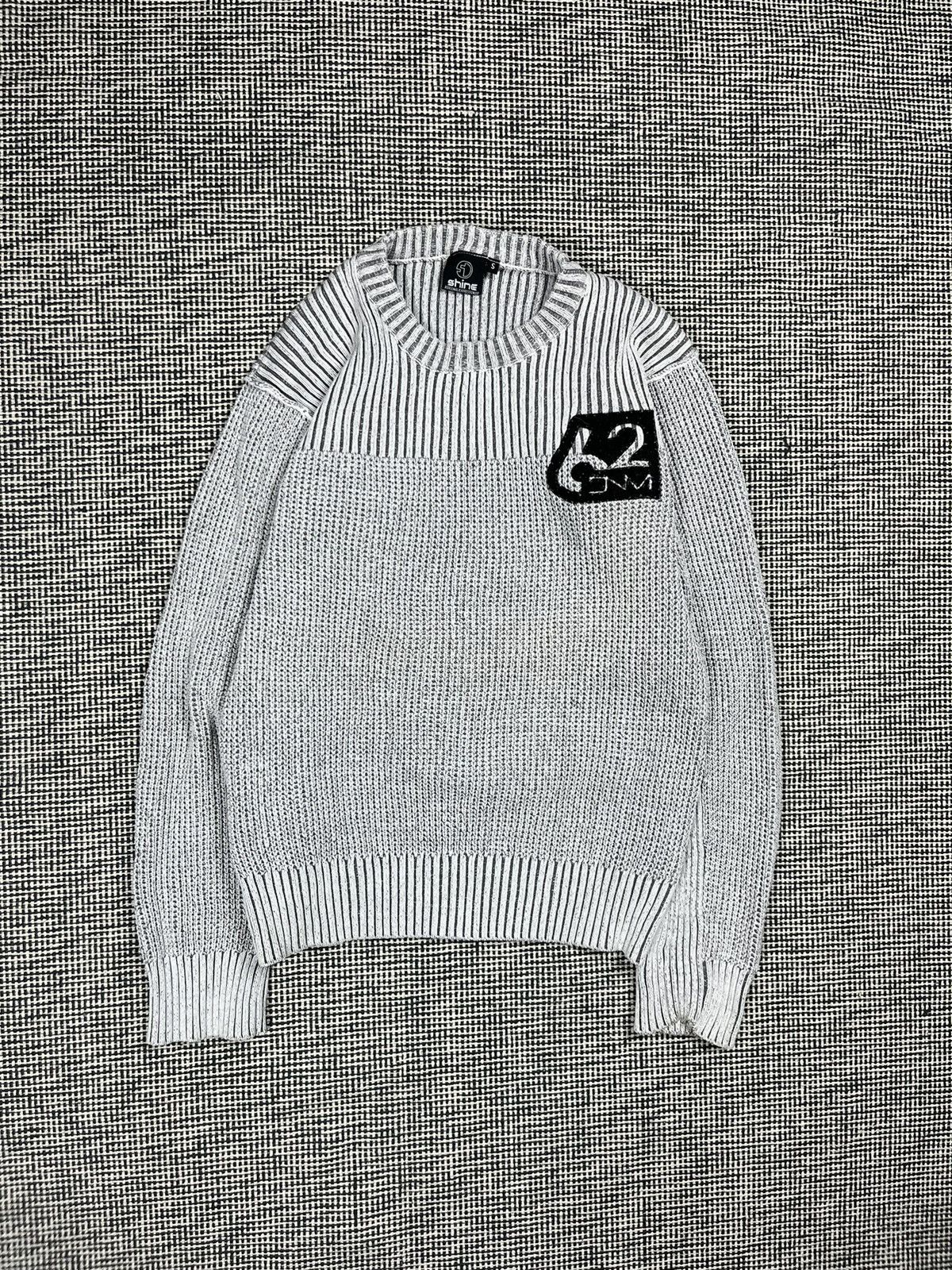 Japanese Brand × Vintage Vintage y2k ribbed sweater cotton gray Size US S / EU 44-46 / 1 - 1 Thumbnail