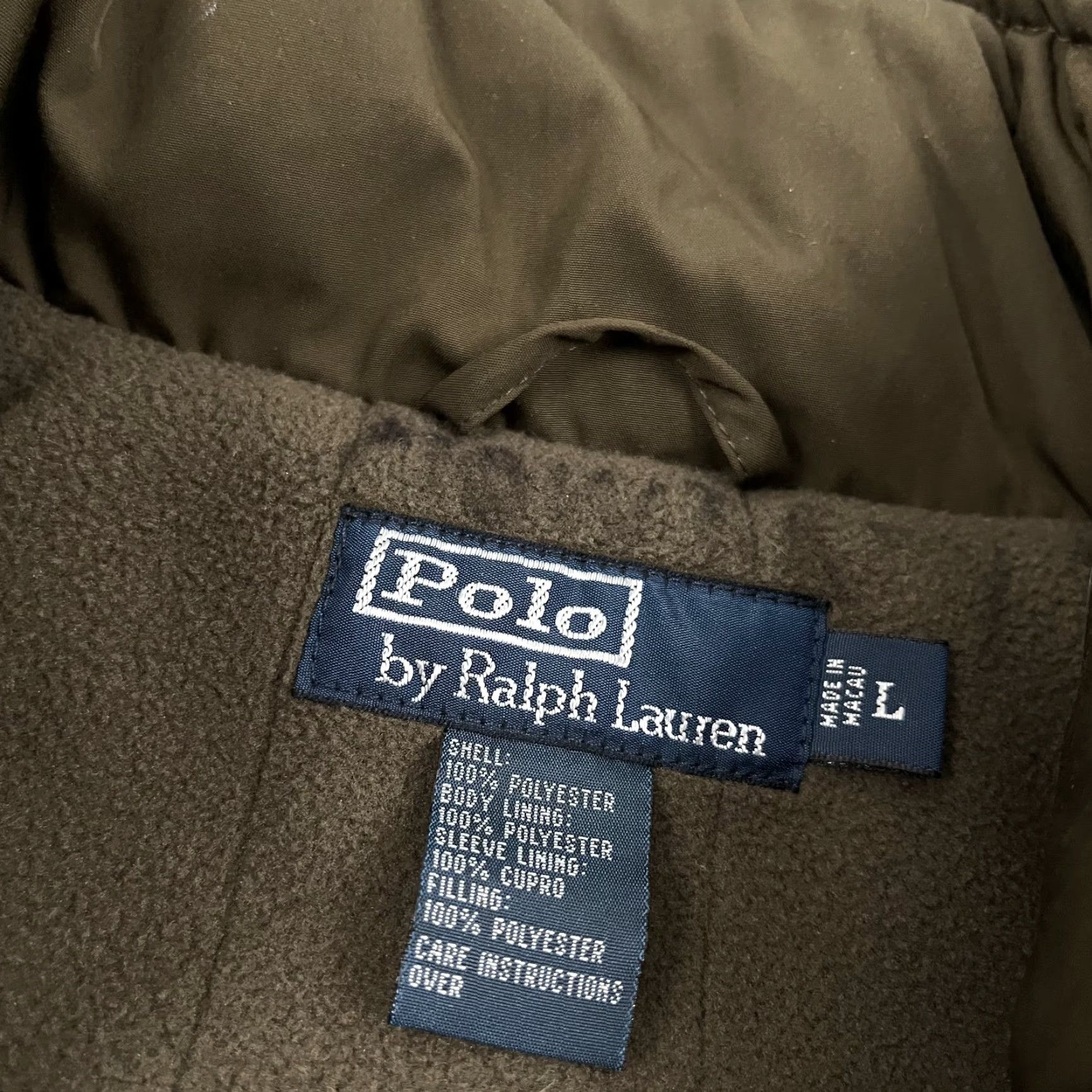 Polo Ralph Lauren VINTAGE Polo Ralph Lauren Jacket Mens L Brown Fleece Lined Hooded Preppy Classic Pony W/ Hood Size US L / EU 52-54 / 3 - 3 Thumbnail