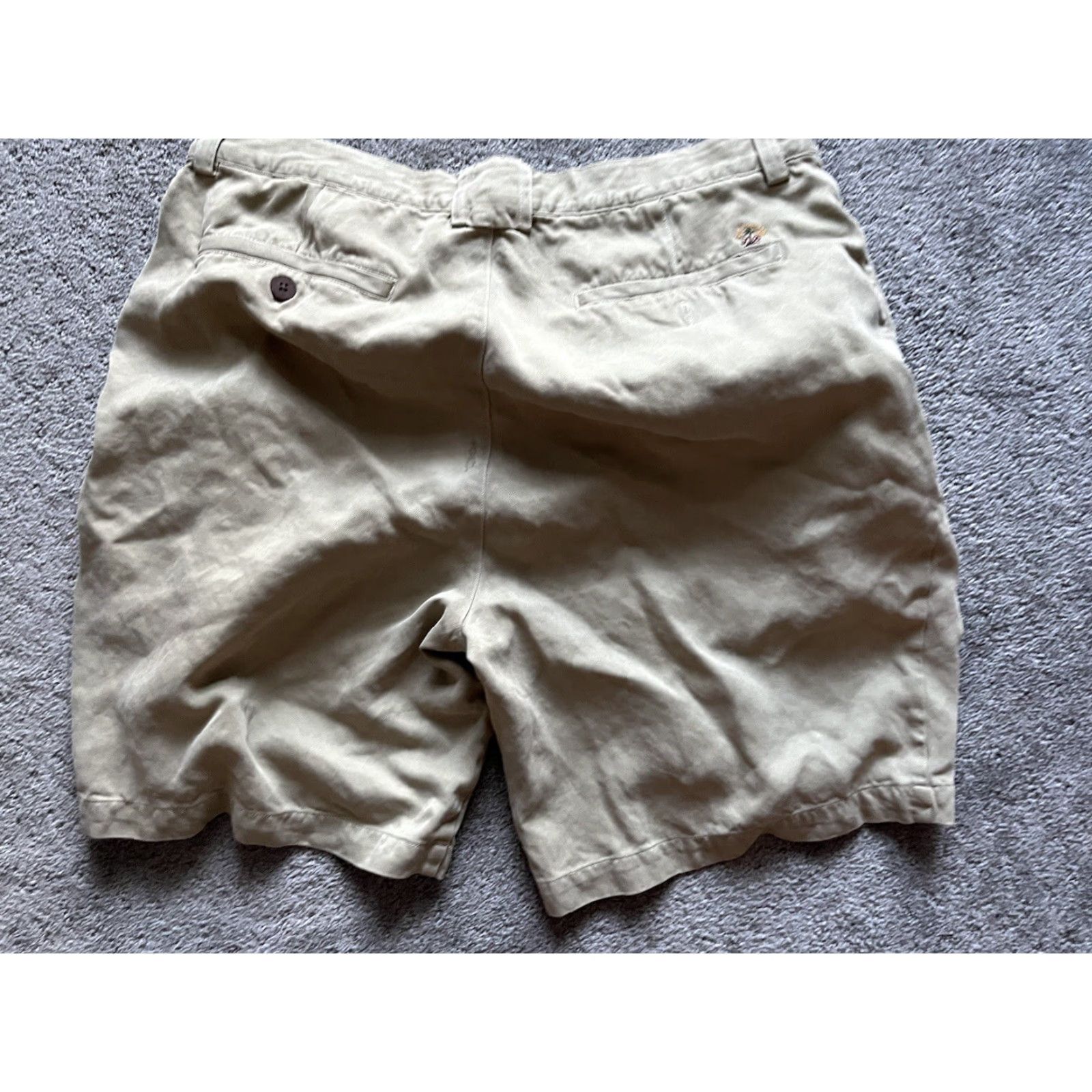 Tommy Bahama Tommy Bahama Shorts Adult 35 Beige Chino Pleated Relaxed Fit Mens Size US 35 - 2 Thumbnail