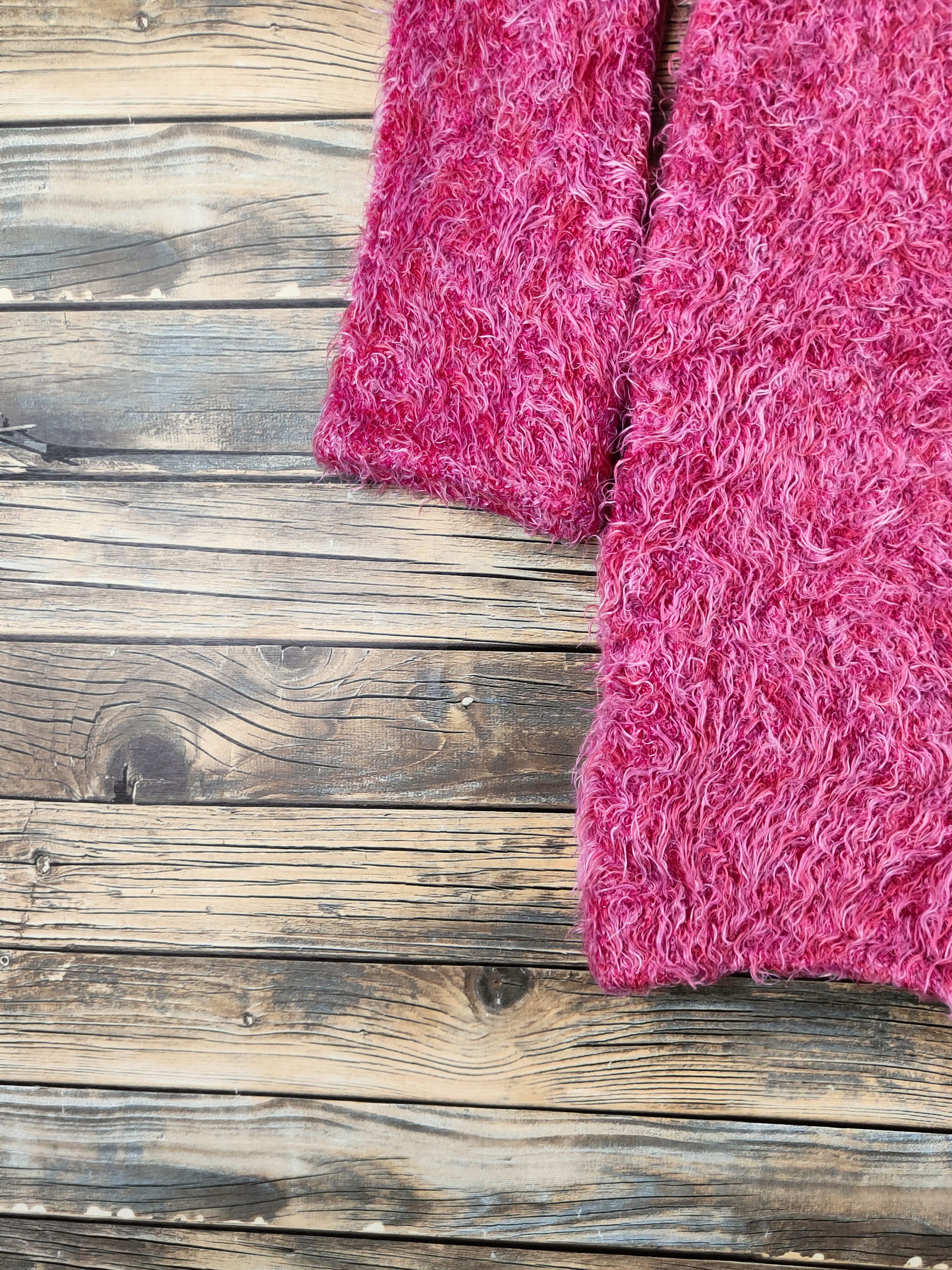 Japanese Brand DL Free's Shop Red Fur Mohair Knitwear #46-535 Size M / US 6-8 / IT 42-44 - 4 Thumbnail