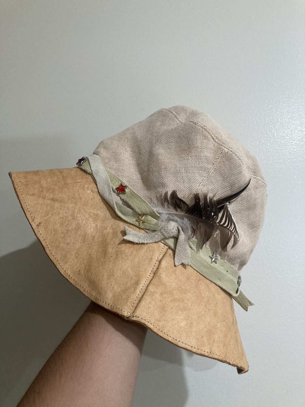 Takahiromiyashita The Soloist. SS12 leather brim bucket hat Size ONE SIZE - 1 Thumbnail