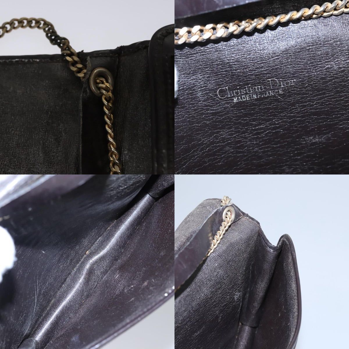 Dior DIOR Trotter Canvas Chain Shoulder Bag Brown Gold Size ONE SIZE - 12 Thumbnail