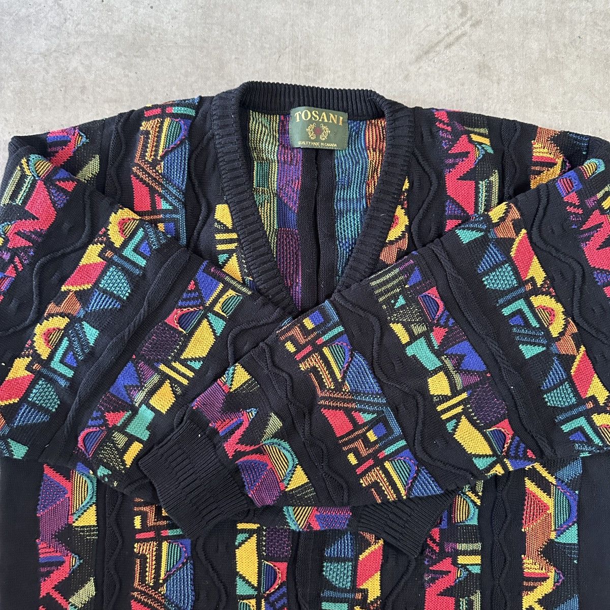 Coogi × Vintage Vintage Tosani Canada Coogi Style Sweater Men's L 3D Knit Size US L / EU 52-54 / 3 - 5 Thumbnail