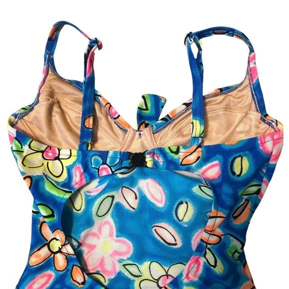 Other Vintage Floral One-Piece Swimsuit – Made in Canada – Y2K Size ONE SIZE - 3 Thumbnail