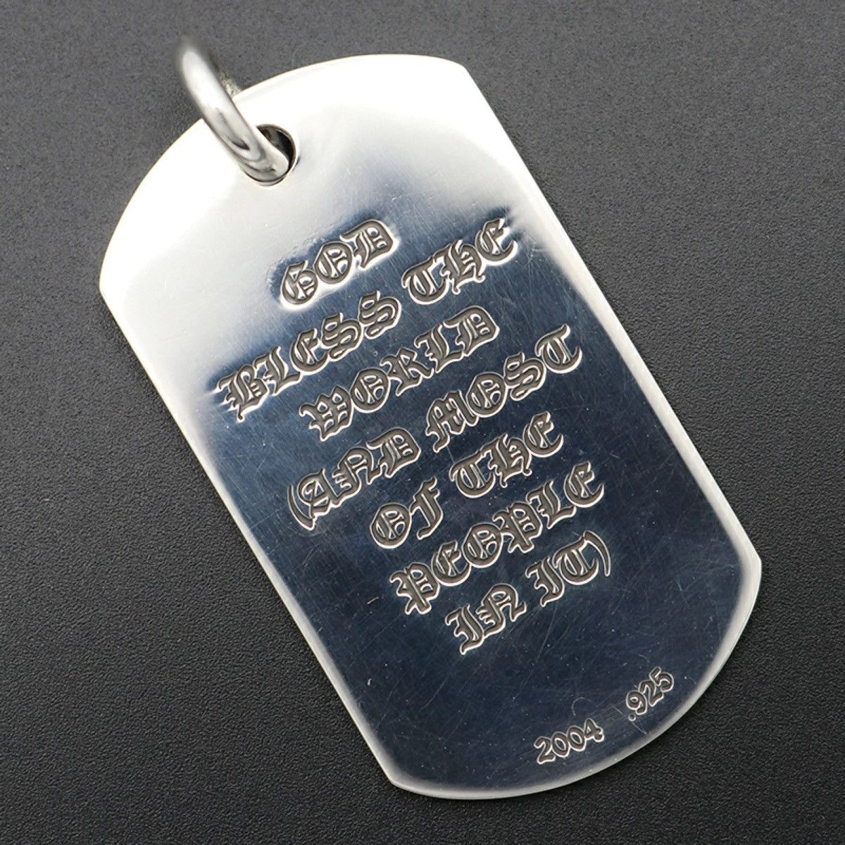 Chrome Hearts Chrome Hearts D Tag God Bless Dog Tag Necklace Size ONE SIZE - 2 Thumbnail