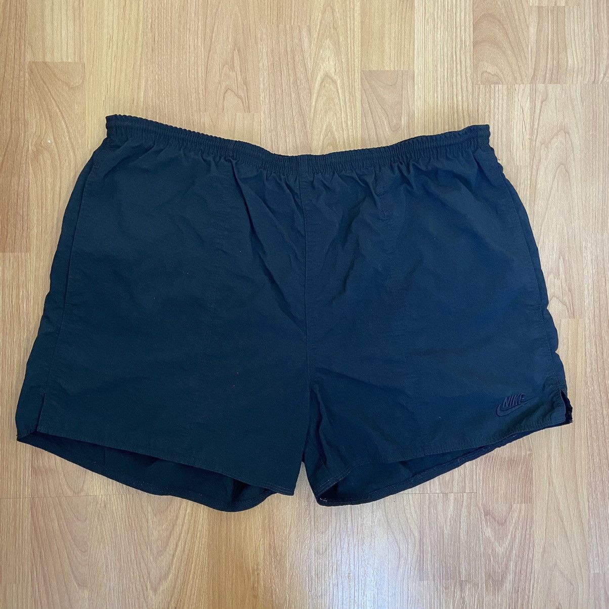 Vintage Nike Logo Lined Drawstring Shorts Size XL - XXL