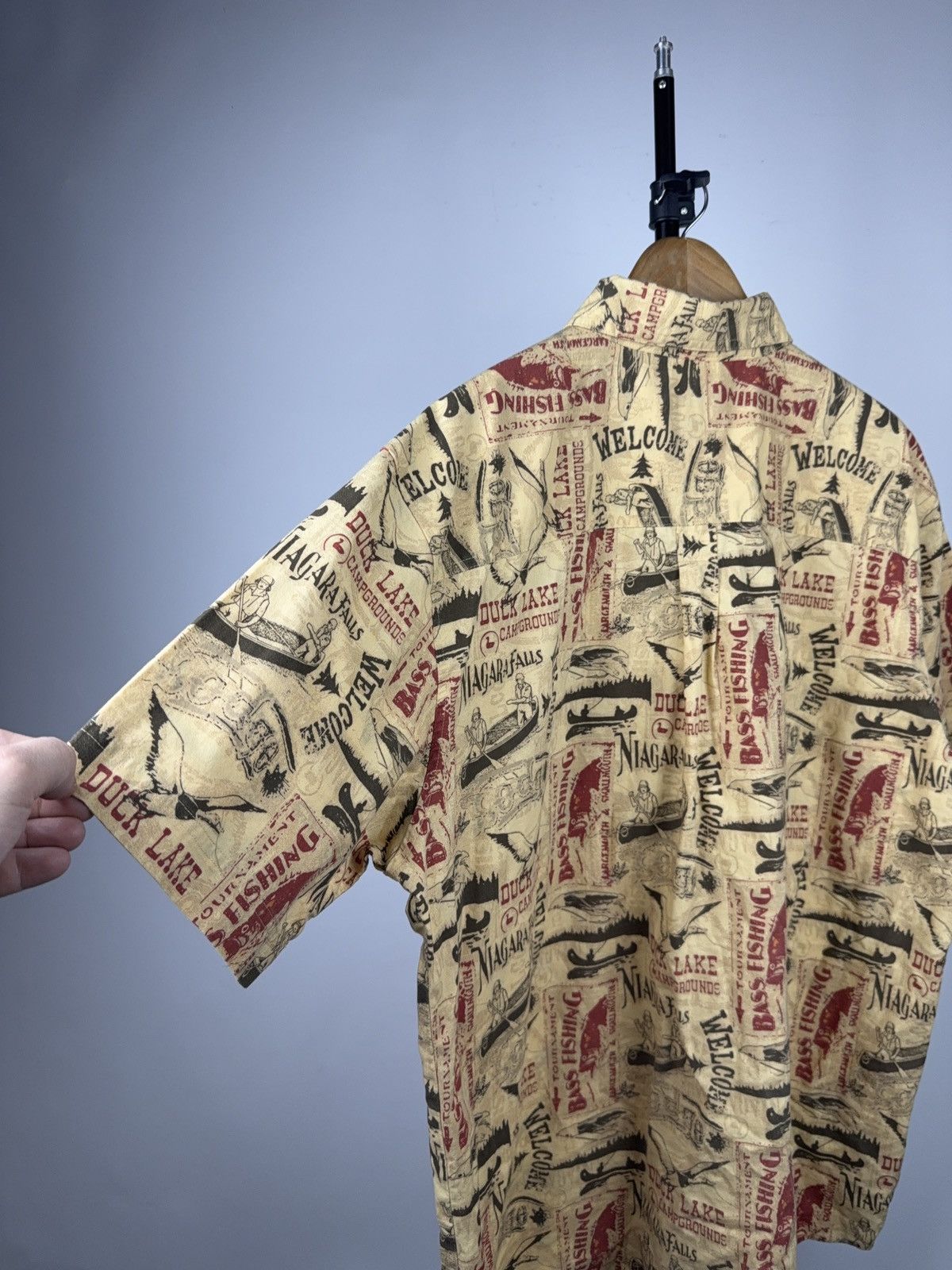 Woolrich Woolen Mills 00s Vintage USA Y2K Woolrich Niagara Falls Camp Print Shirt Size US XL / EU 56 / 4 - 10 Thumbnail
