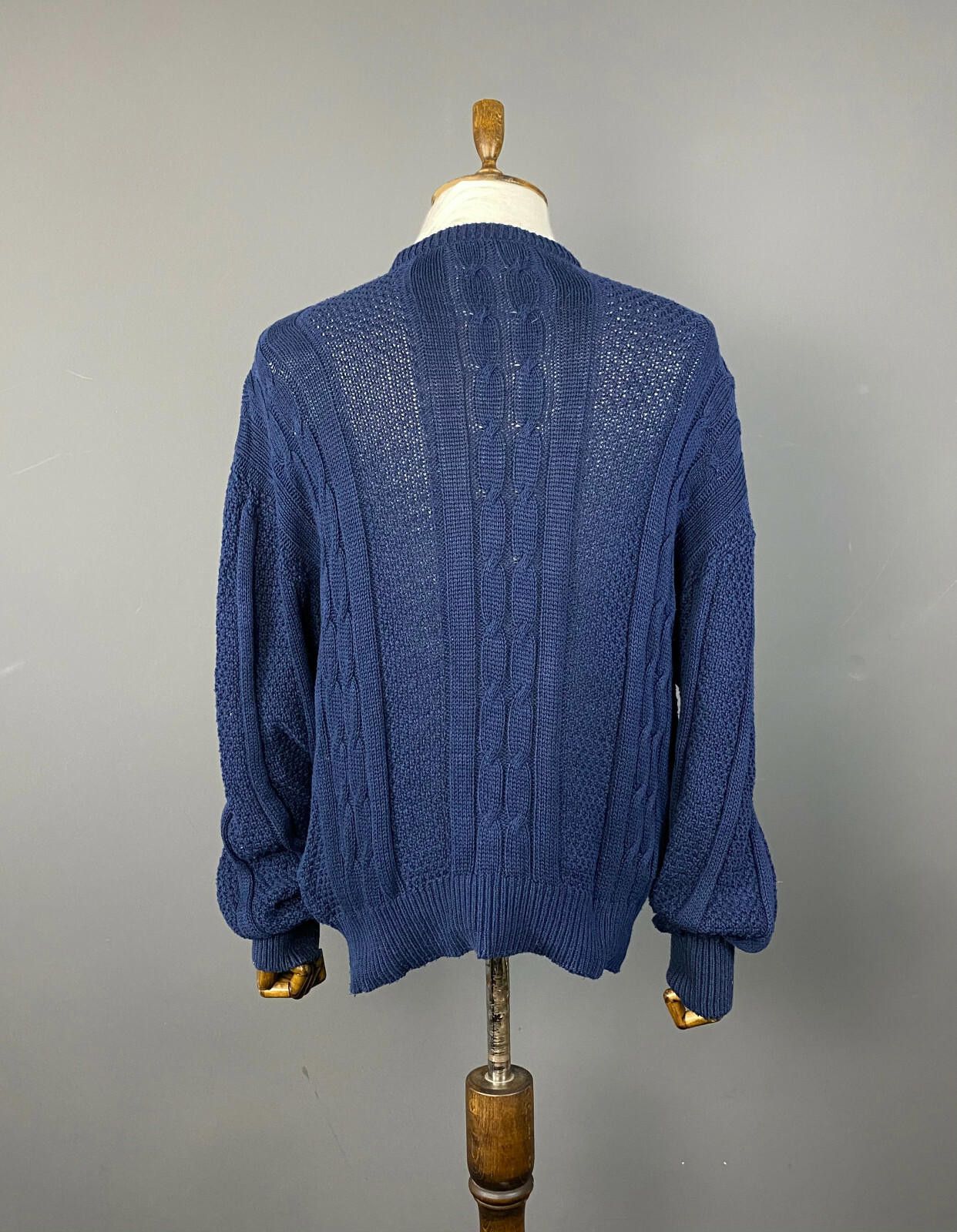 Lacoste Vintage Chemise Lacoste Blue Cotton Sweater Size 5 / L Size US L / EU 52-54 / 3 - 5 Thumbnail