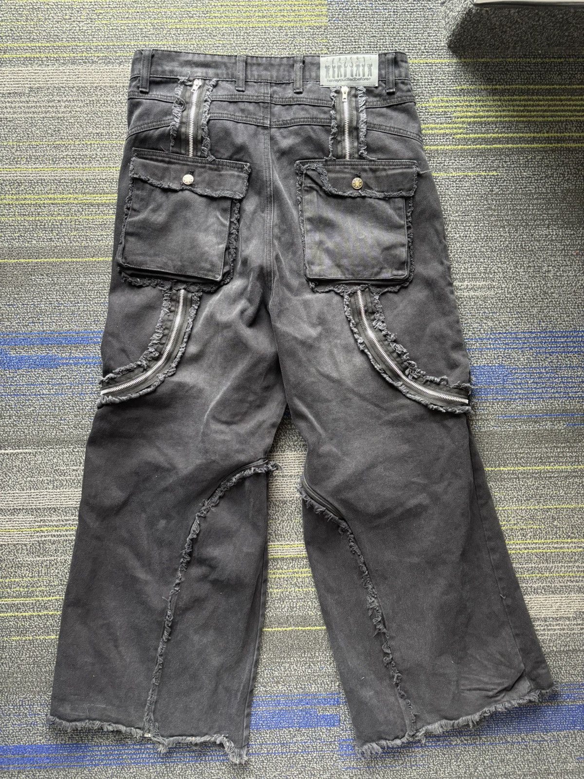 Other Zippered distressed denim Size US 34 / EU 50 - 2 Thumbnail