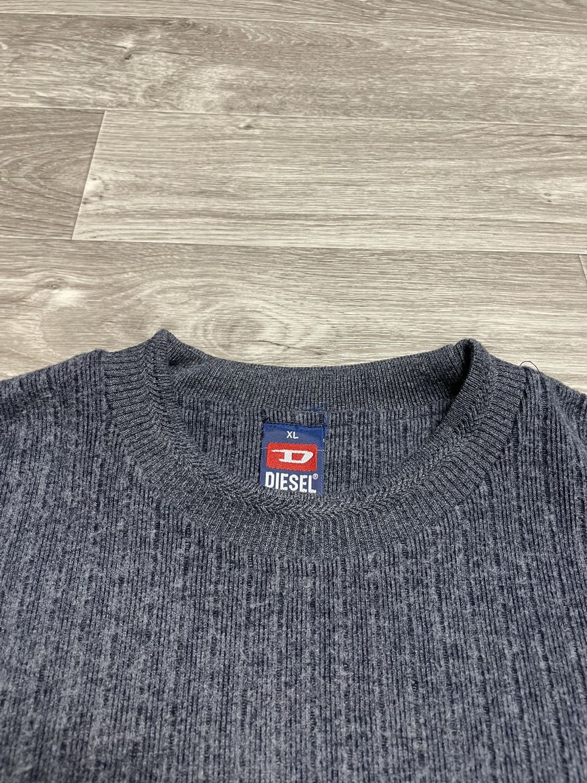 Diesel Vintage Diesel Big Logo Ribbed Sweatshirt 90s Size US XL / EU 56 / 4 - 9 Thumbnail