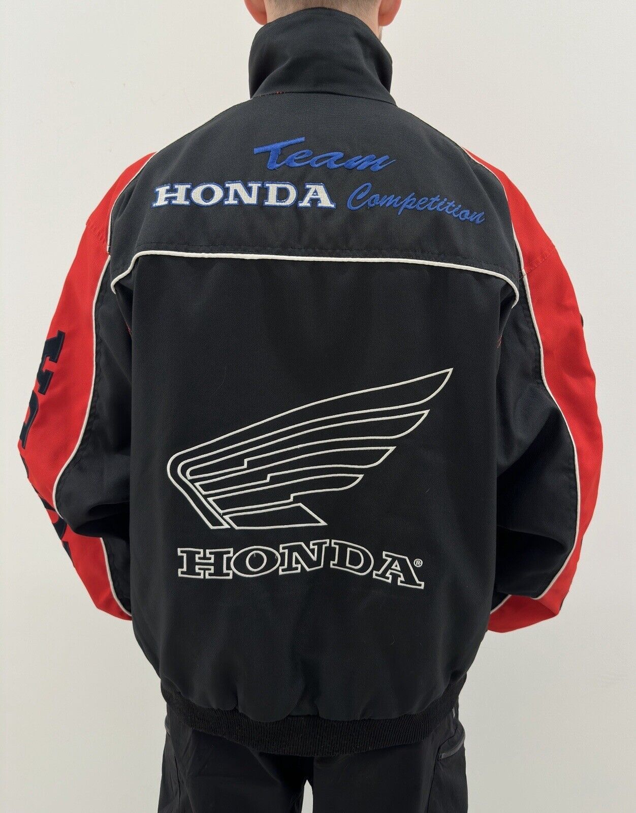 Honda VINTAGE 1990s JACKET HONDA COMPETITION WORLD CHAMPION MENS Size US XL / EU 56 / 4 - 2 Thumbnail