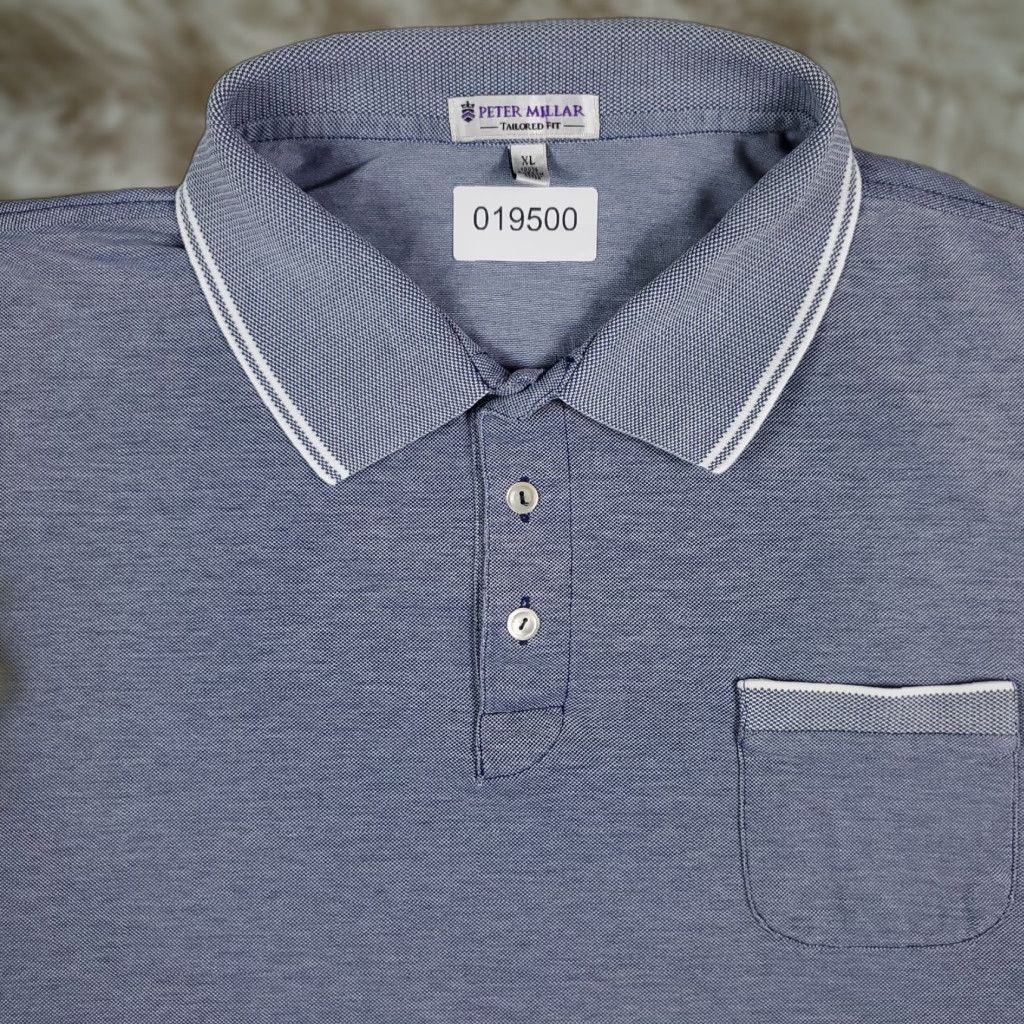 Peter Millar Peter Millar Polo Shirt Men's XL Blue Solid Casual Tailored Fit Short Sleeve Golf Size US XL / EU 56 / 4 - 1 Thumbnail