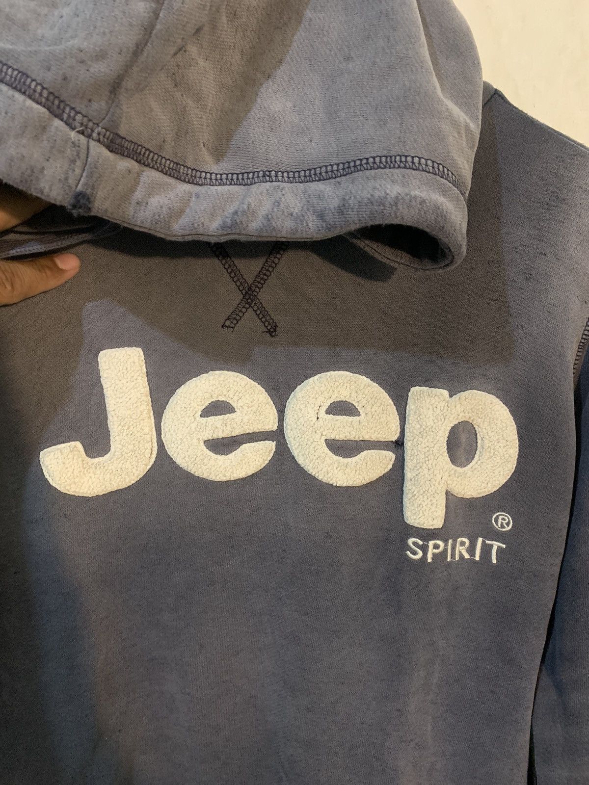 Jeep × Vintage Vintage Jeep 70s Distressed Faded Cut Hoodie Size US S / EU 44-46 / 1 - 3 Thumbnail