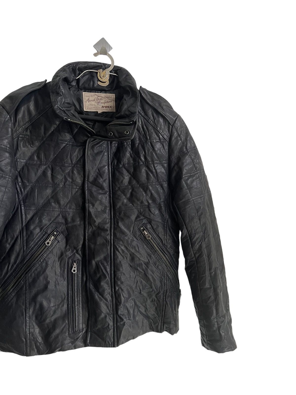 Avirex × Schott Vintage Avirex 💎 Quilted Goatskin Leather Down Biker Jacket Size US S / EU 44-46 / 1 - 1 Thumbnail